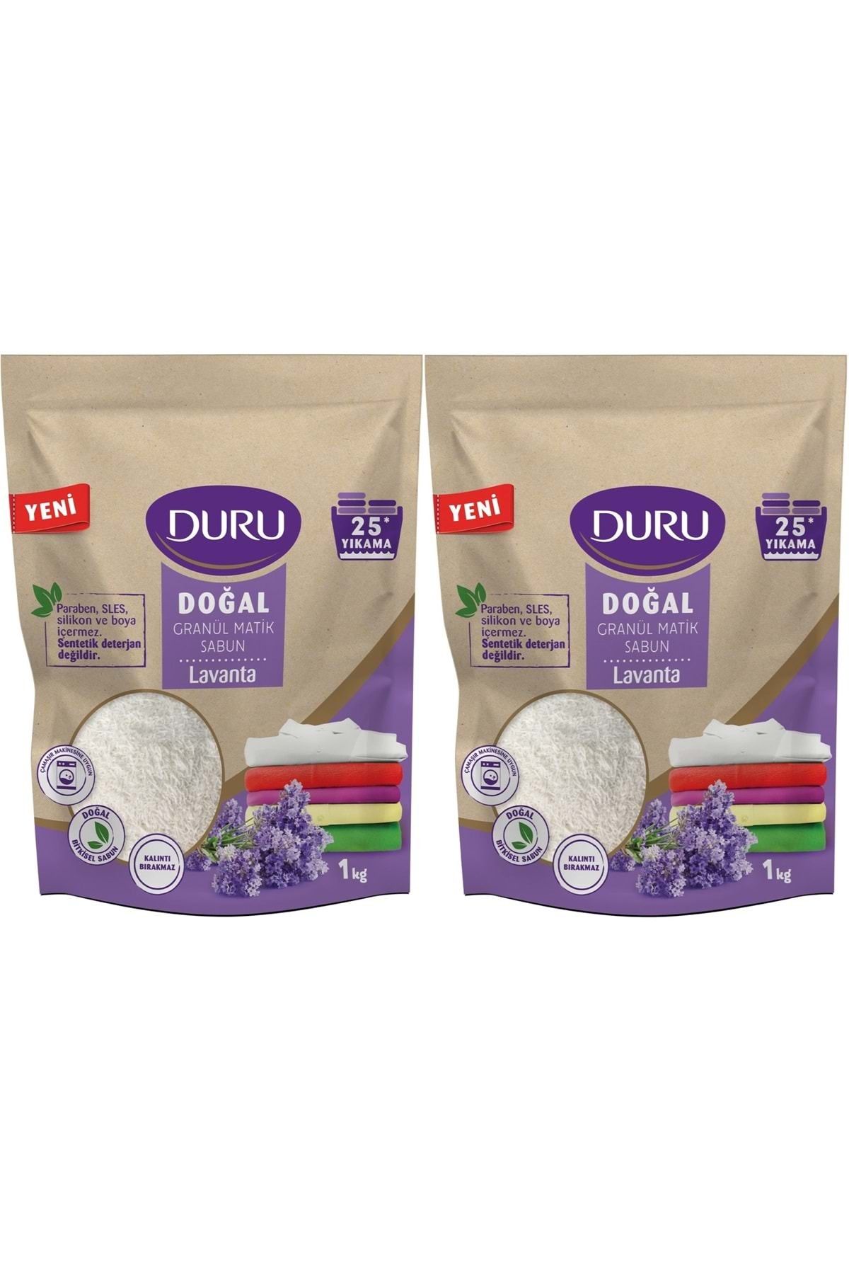 Duru Doğal Granül Matik SabunTozu Lavanta 2KG (2PK*1) (50 Yıkama)