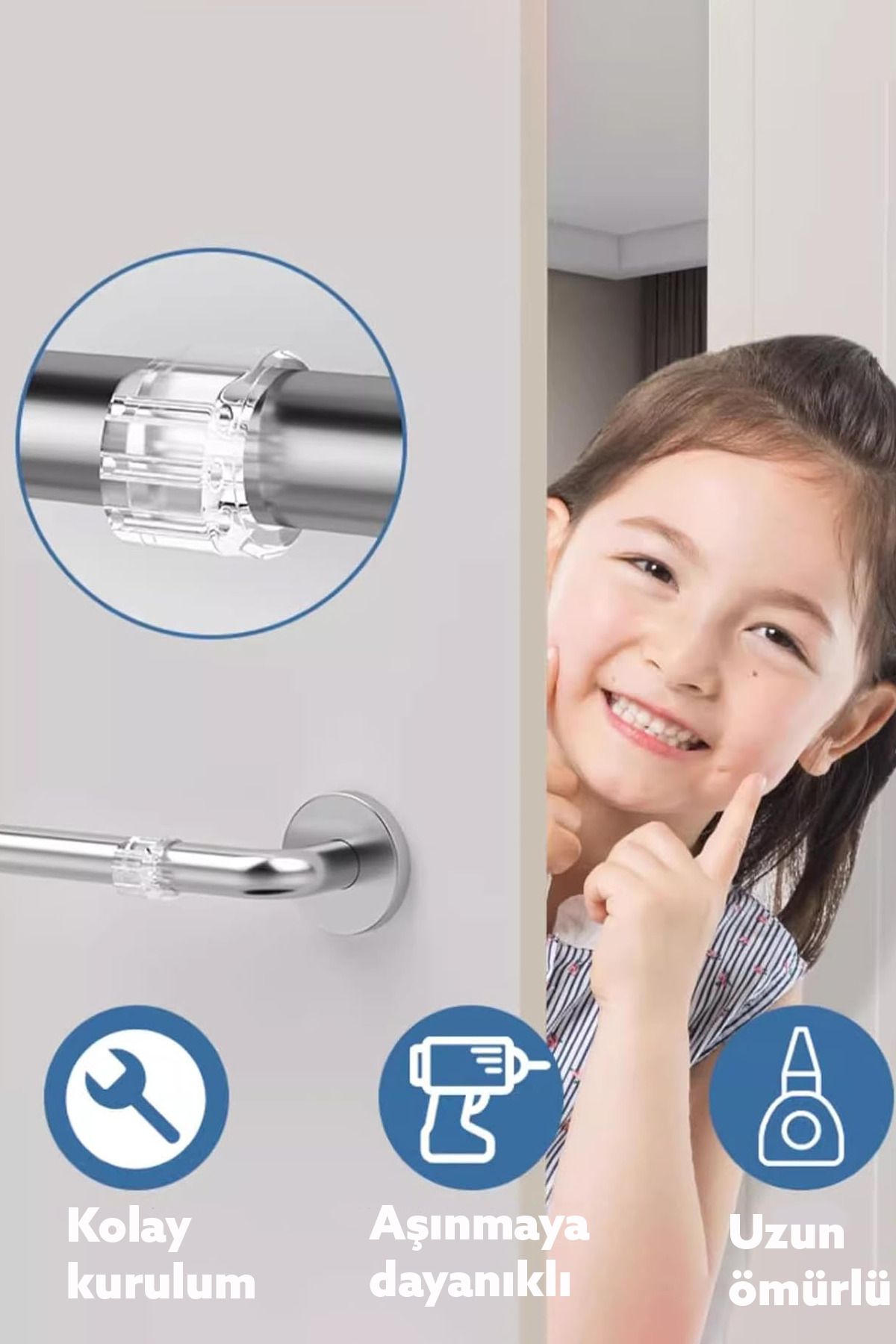 Baxters-Silicone Door Stopper 4-Pack Clear Wall Protector Bumper Door Back Anti-Knock Apparatus Organizer 5