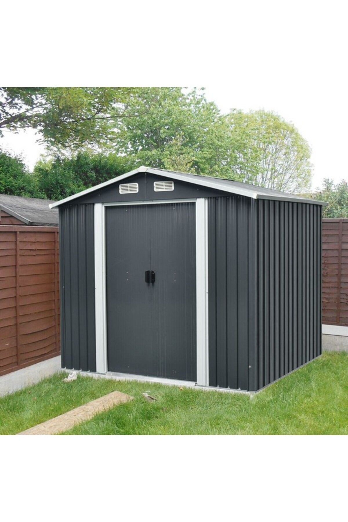 Generic-Durable and High Quality Basic Metal Storage Shed 6 x 8ft 5