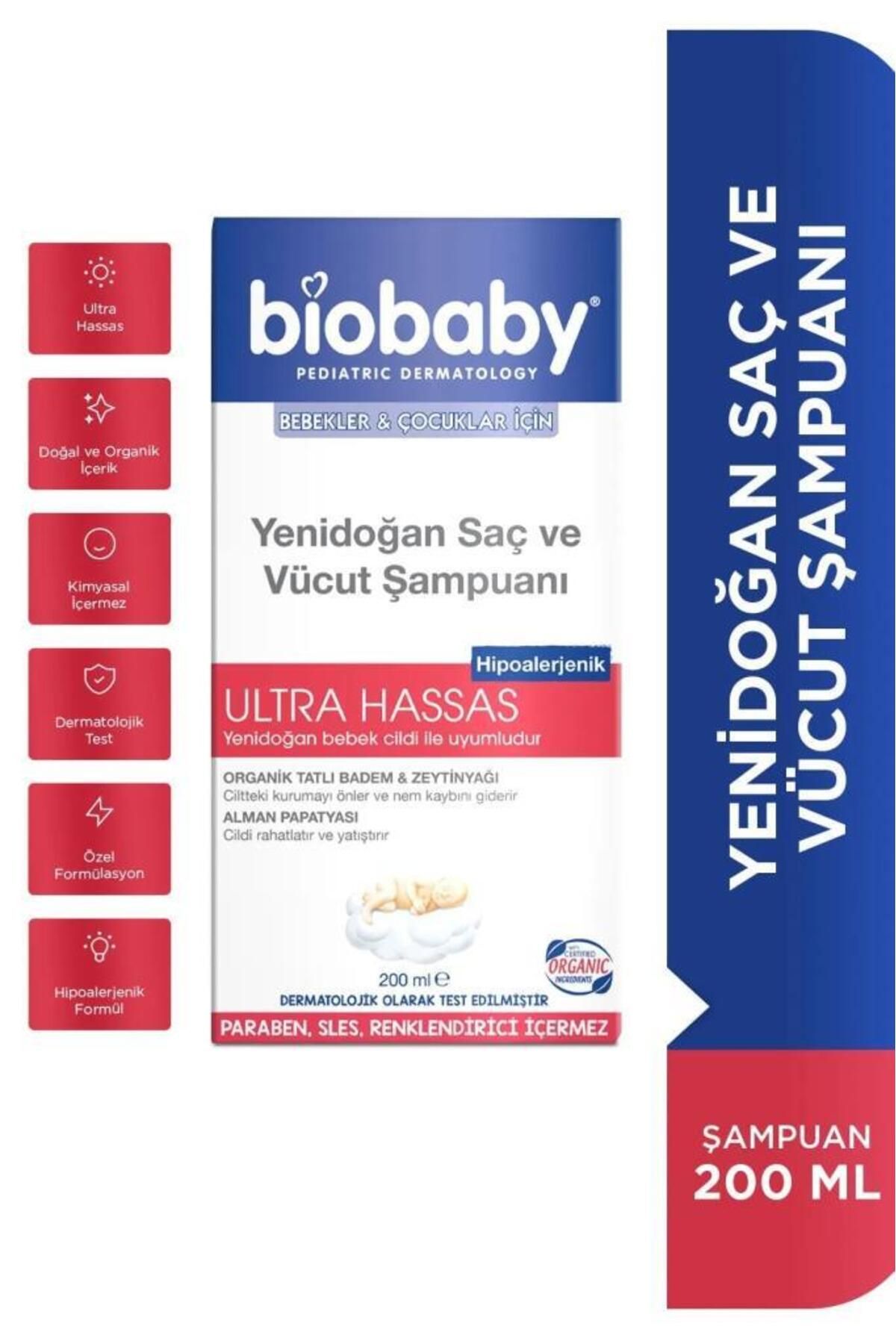 Biobaby Yenidoğan Saç Ve Vücut Şampuanı Ultra Hassas Hipoalarjenik 200 ml