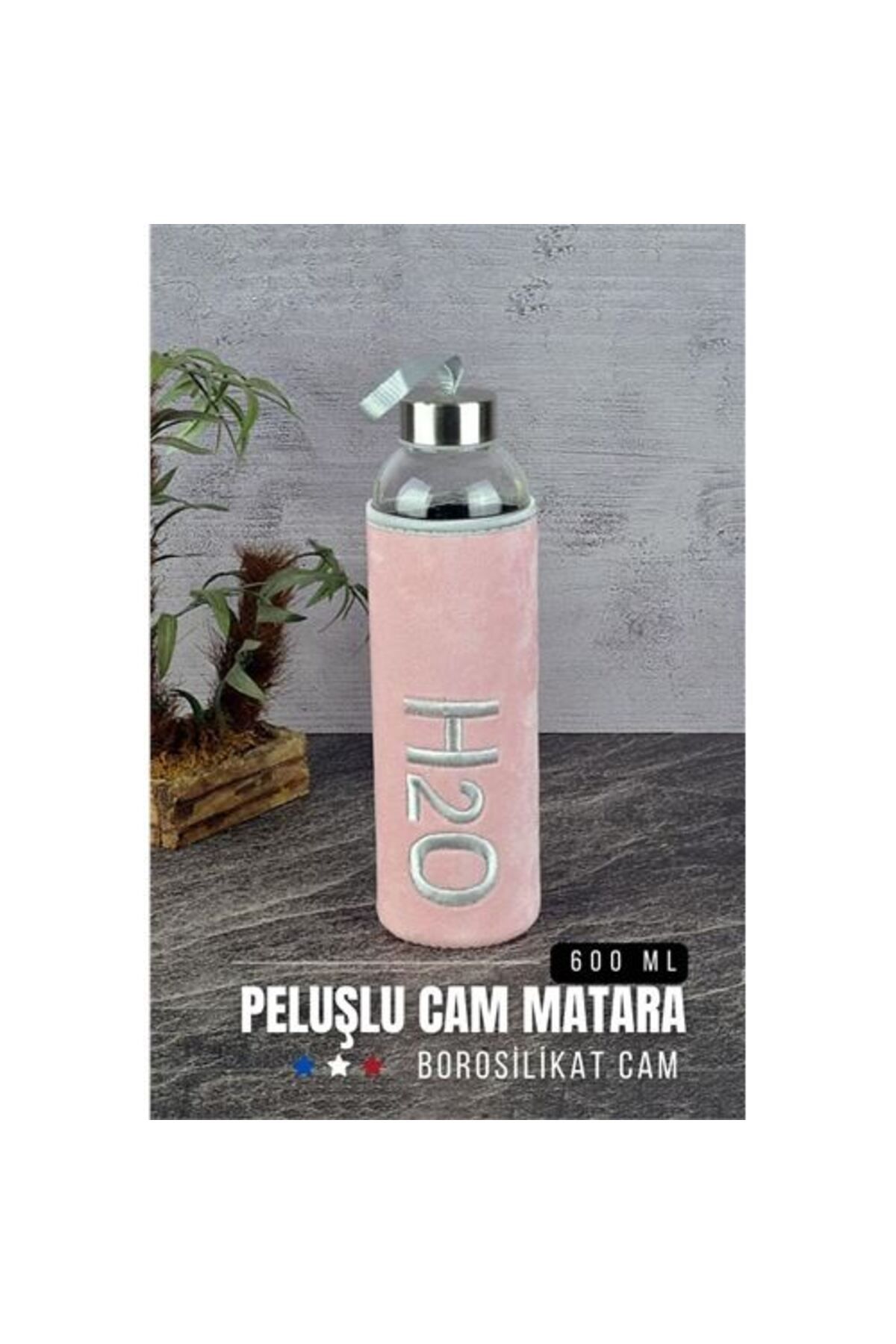 Takaz Global Missana Peluşlu Cam Matara 600 ML 718264