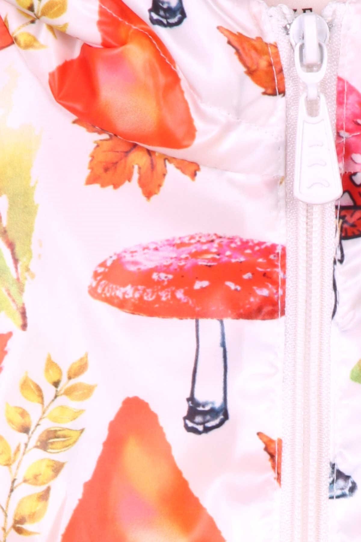 Breeze Kız Çocuk Yağmurluk Sonbahar Desenli 1-6 Yaş, Ekru fotoğrafı 3 (önizleme)