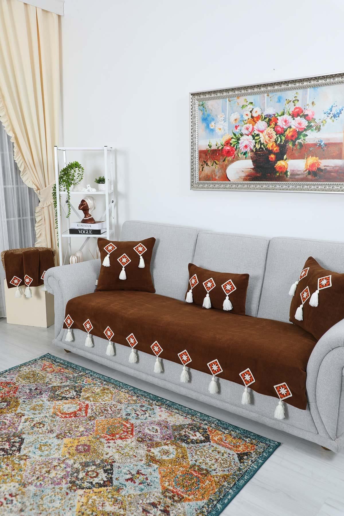 Aisha's Design-Sofa Cover - Brown - Polar 5