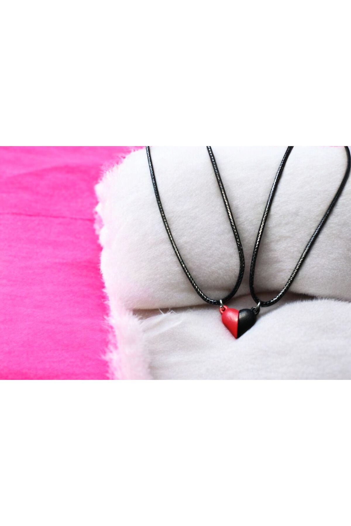 Adel-Magnetic 2-Piece Heart Friendship, Lover Necklace Gift 6