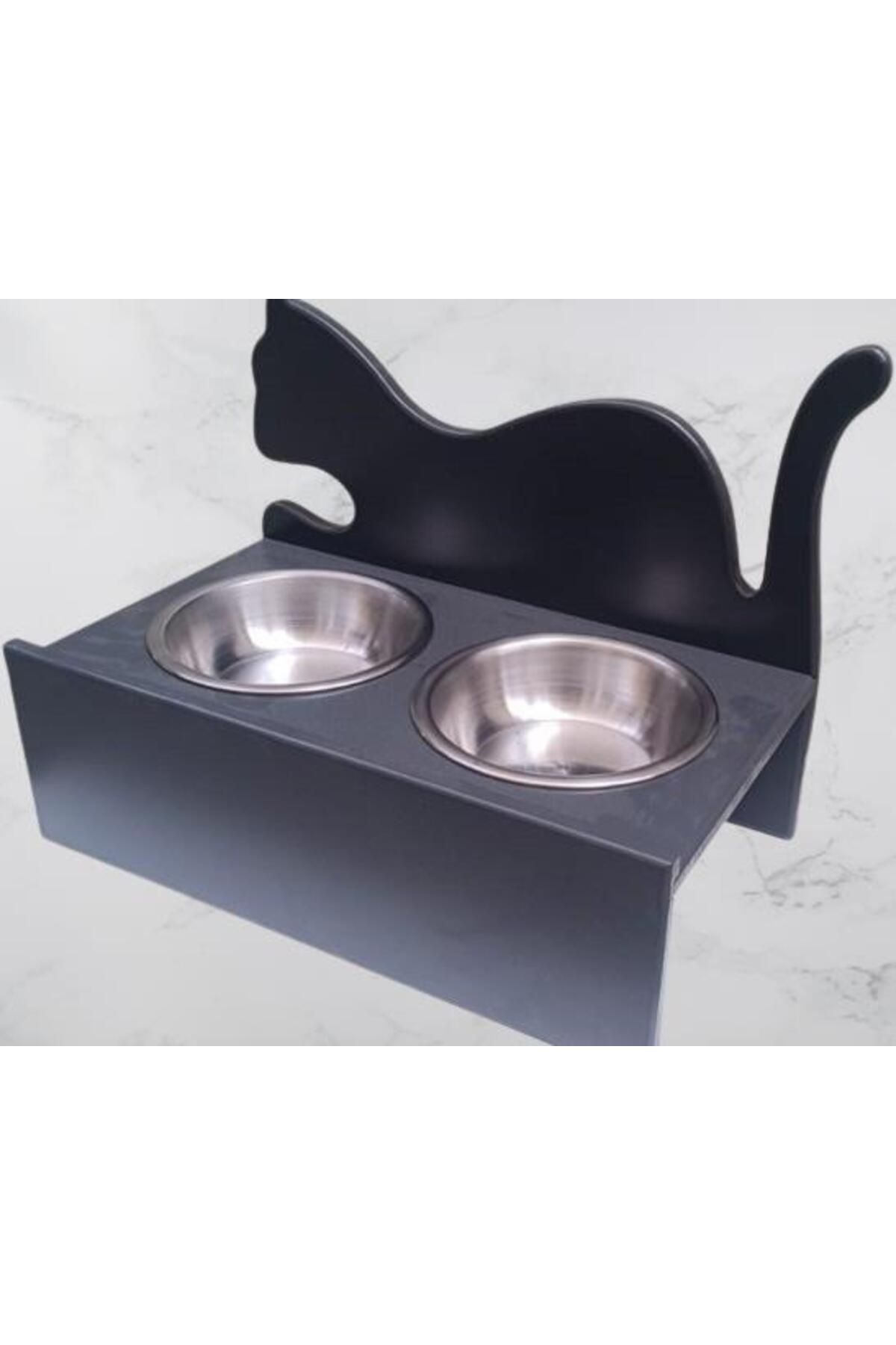 BENGİ TİCARET-Hobby Erc Model 90375 - Small Cat Food Water Bowl, Anthracite Stainless Plate 5
