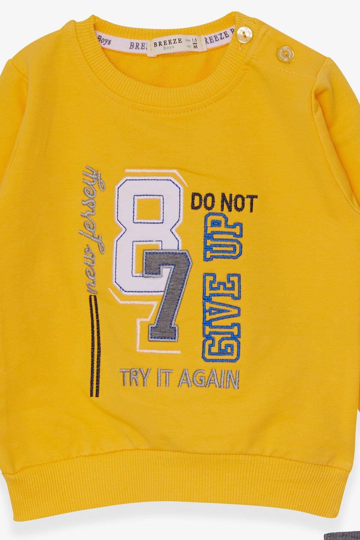 Breeze Erkek Çocuk Eşofman Takımı Rakam Nakışlı 1.5-5 Yaş, Sarı fotoğrafı 5 (önizleme)
