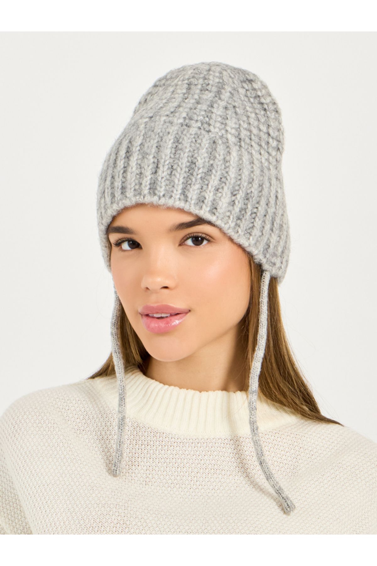 Styli-Textured Drawstring Beanie 2