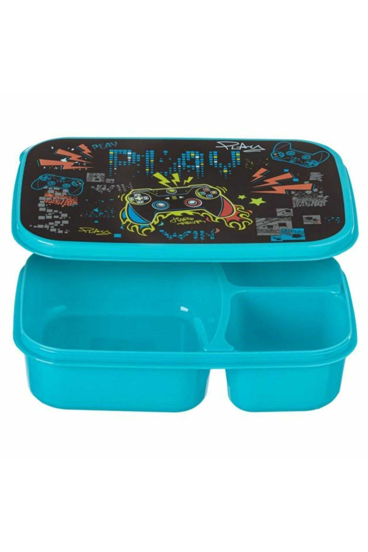 Micostore Caserola Compartimentata Copii, Gamer, 1000 Ml, Cutie Mancare Scoala, Pentru Pranz - One Size