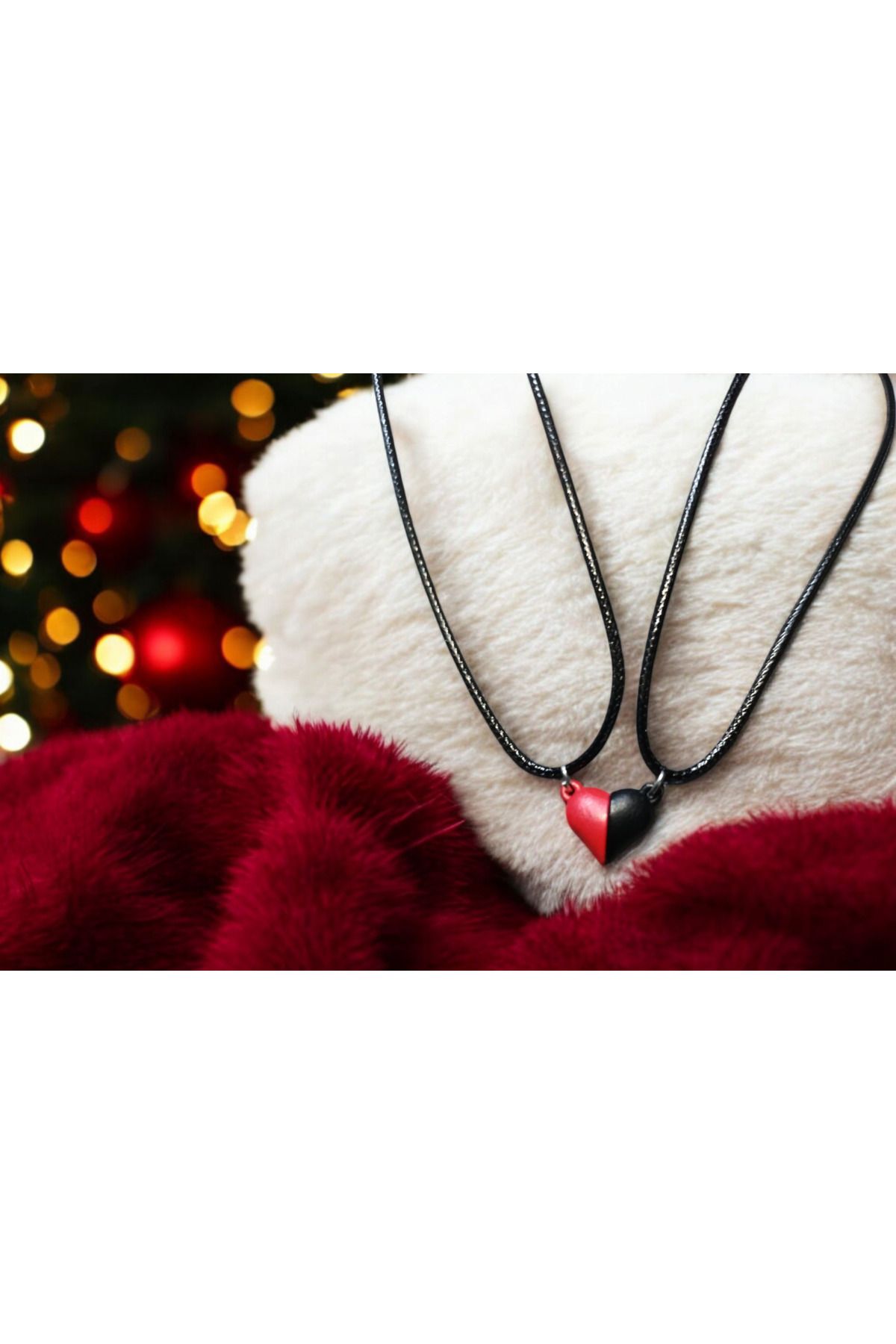 Adel-Magnetic 2-Piece Heart Friendship, Lover Necklace Gift 5