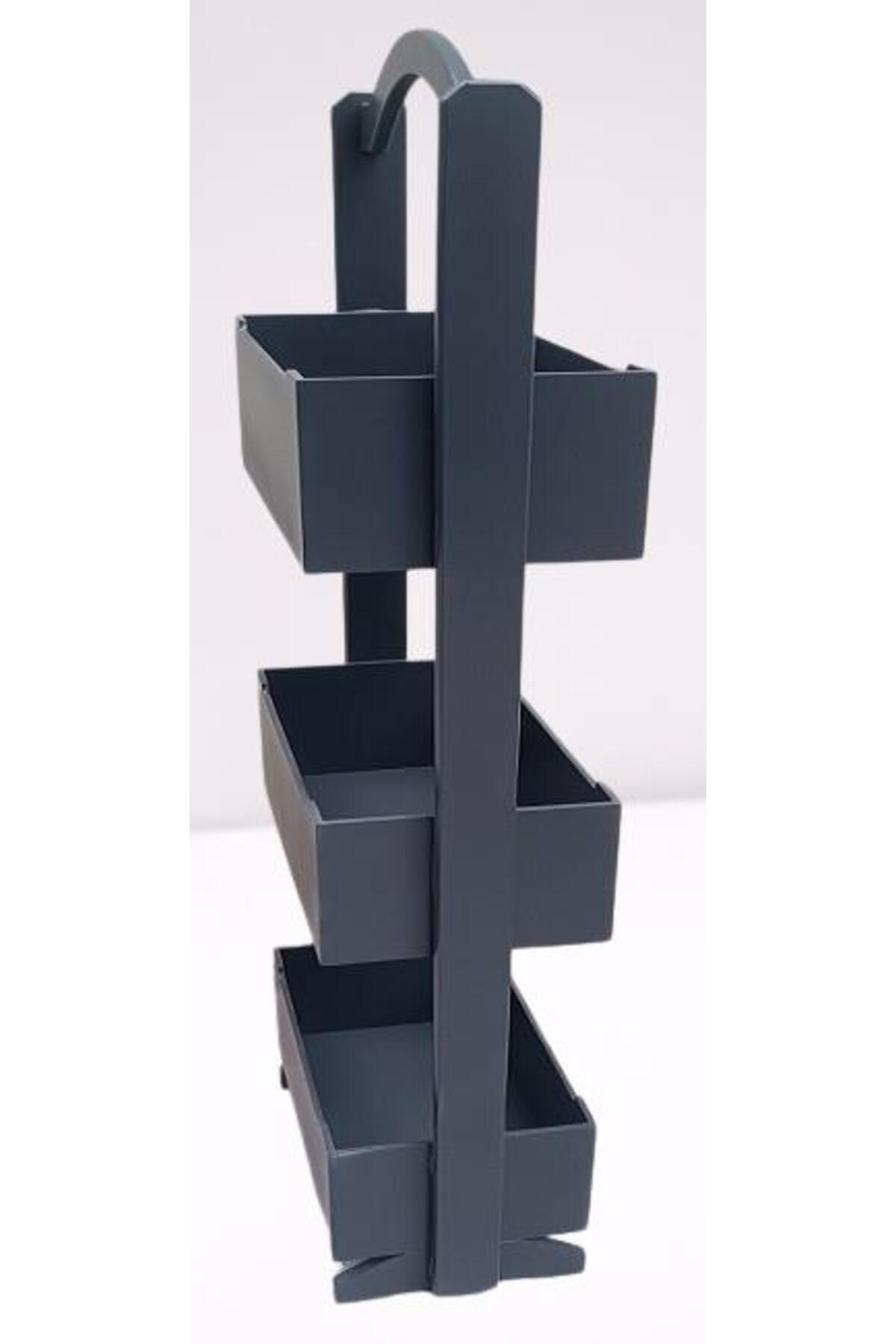 BENGİ TİCARET-Hobby 90383 Erdl Shelf Terek 3-Piece Large Internal Volume Cnc Cutting Wood Mdf Anthracite Handmade 2