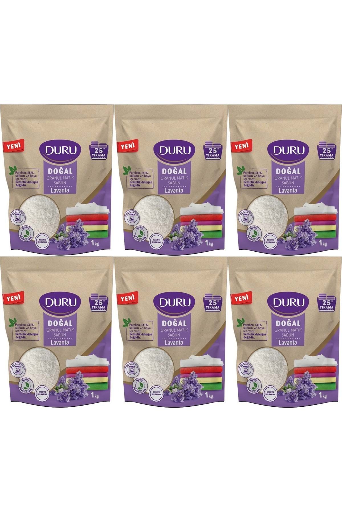 Duru Doğal Granül Matik Sabun Tozu Lavanta 6KG (6PK*1) (150 Yıkama)