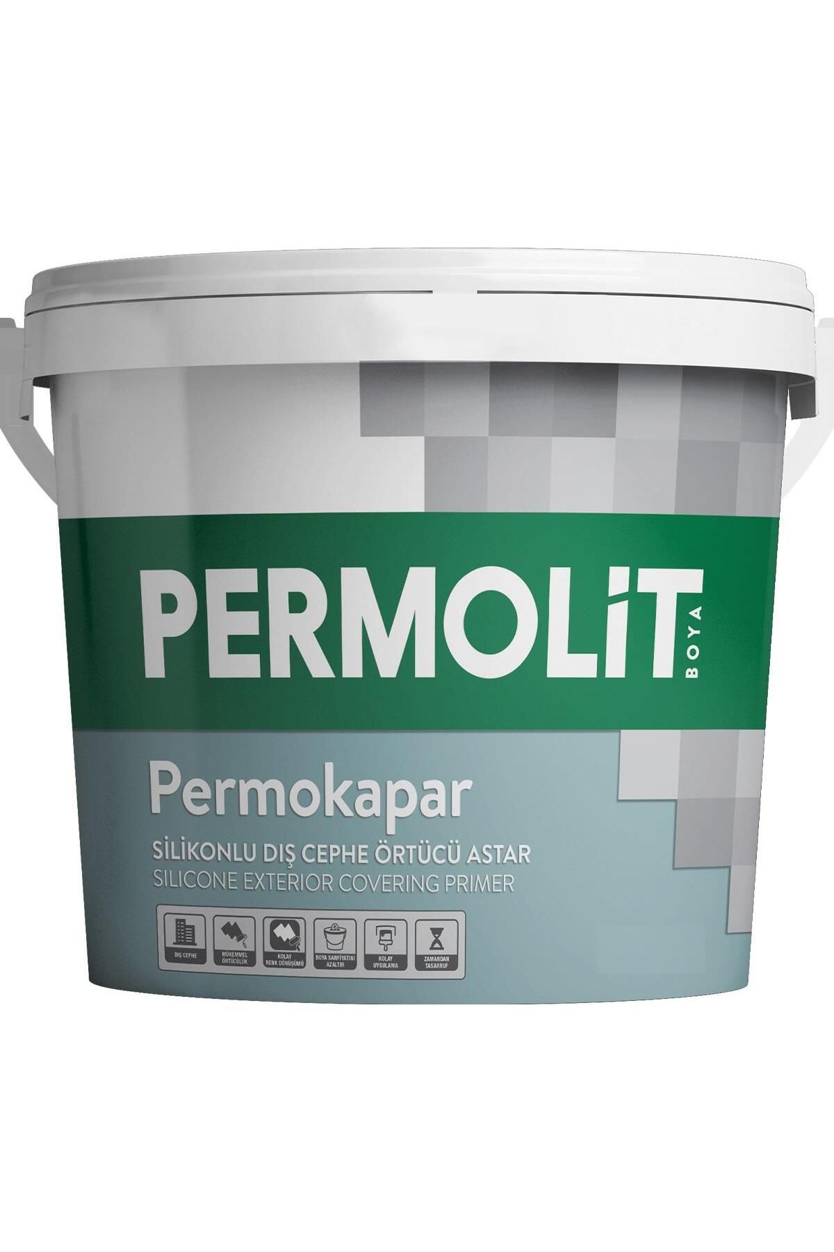 Permolit Permokapar Su Bazlı Dış Cephe Örtücü Astar - BEYAZ - 3.5 Kg.