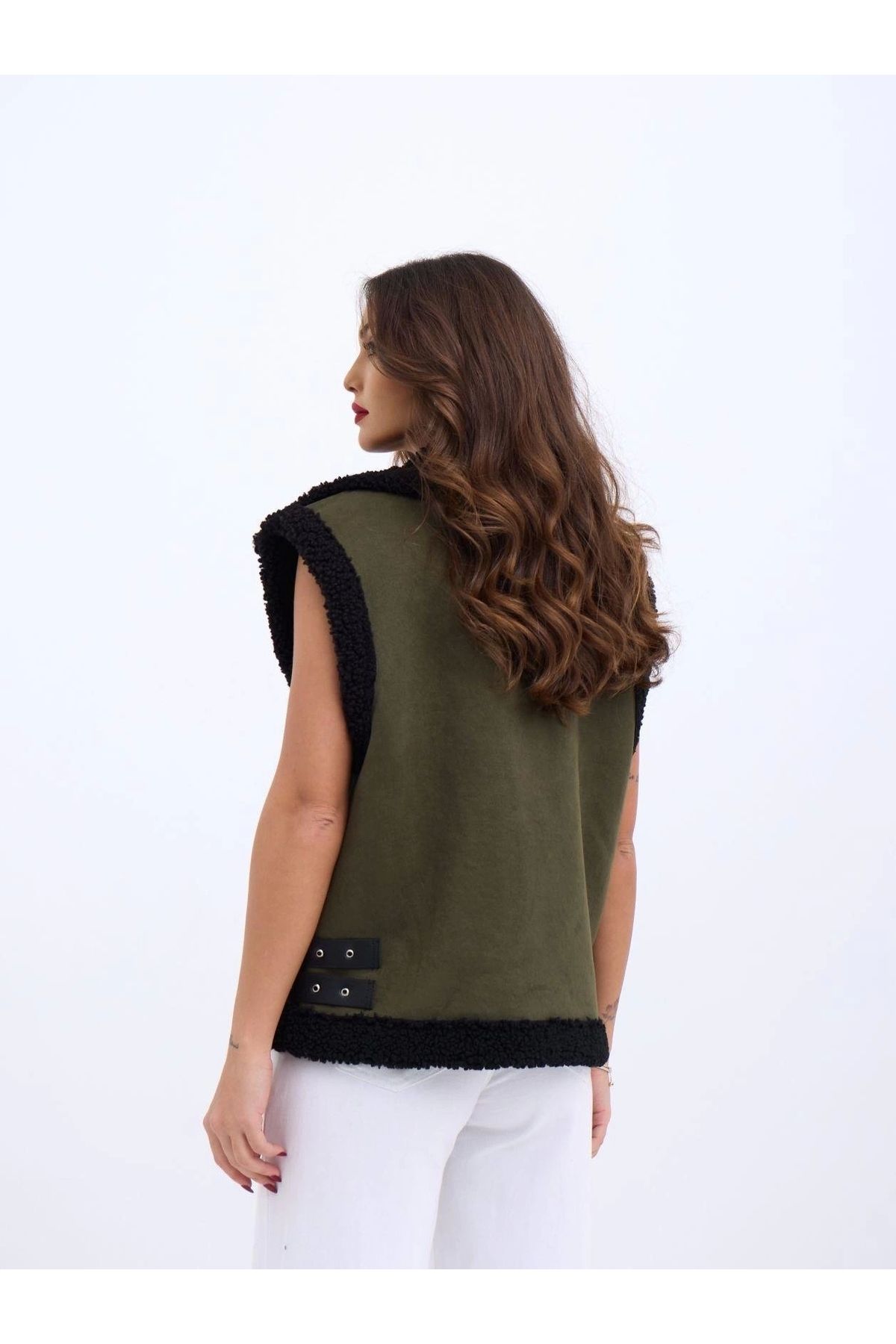 SaklıModa-6717 Model Vest-Khaki 4