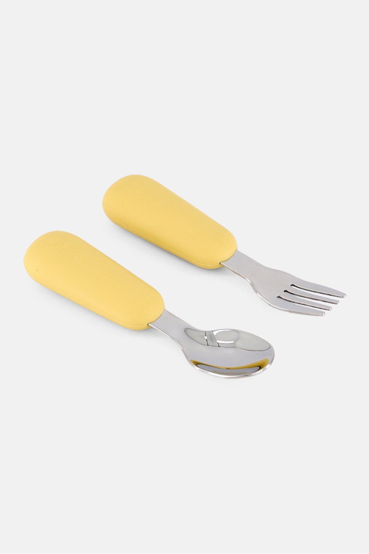 Muy Mucho-2 Piece Of Cutlery, Silver/Yellow 1