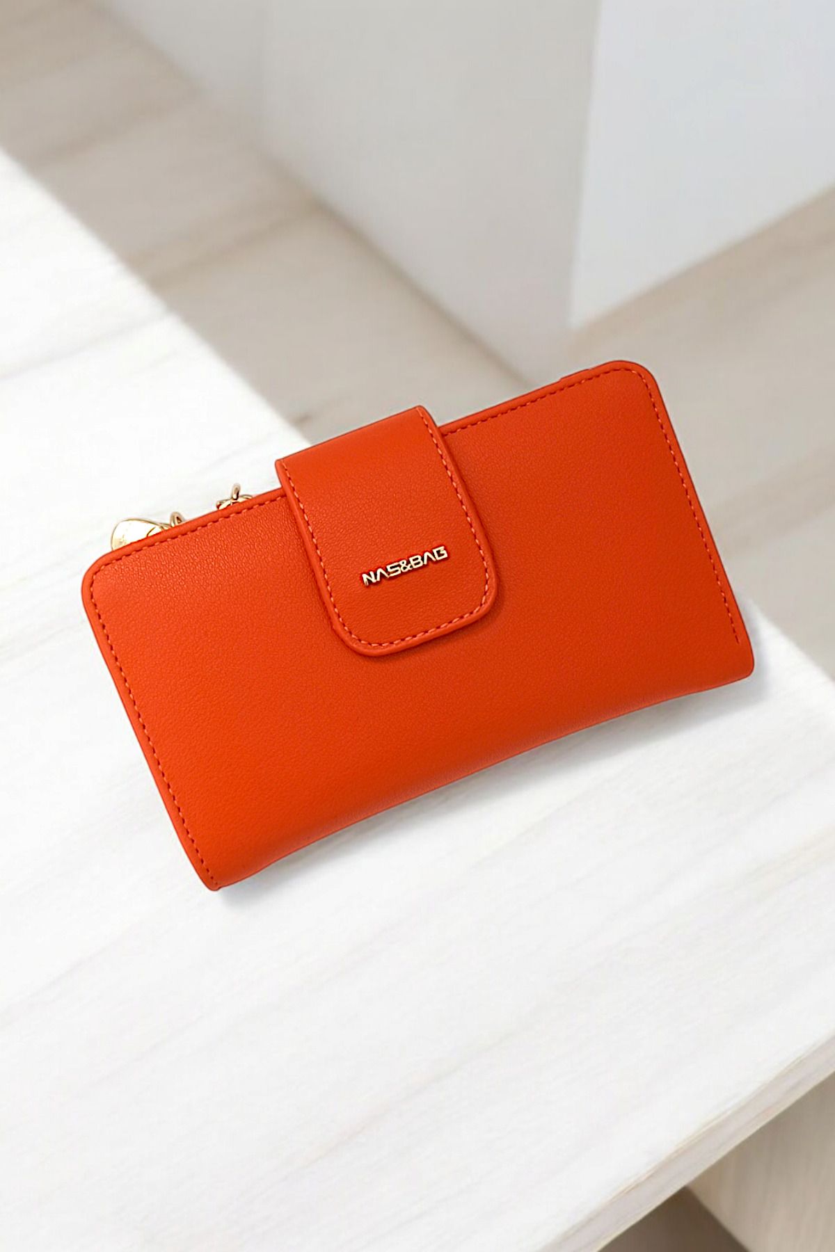 Çlk Accessories-Wallet - Orange - Plain 3