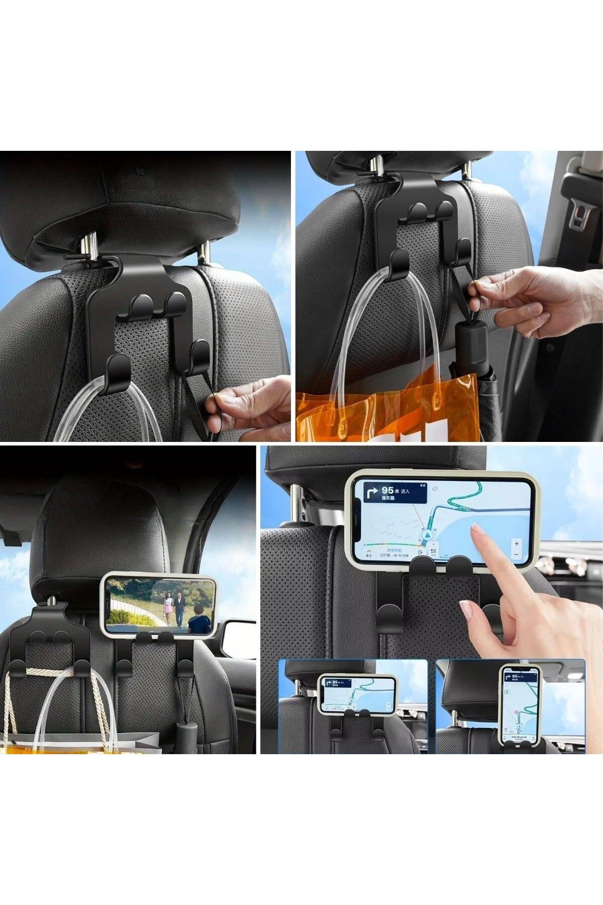 FEYZAL-Car Seat Back Organizer Hanging Phone,Tablet Holder 1