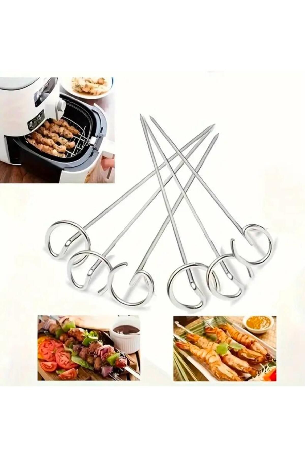 miatamer-Stainless Steel Vertical Skewers for Airfryer (4 Pcs) 2