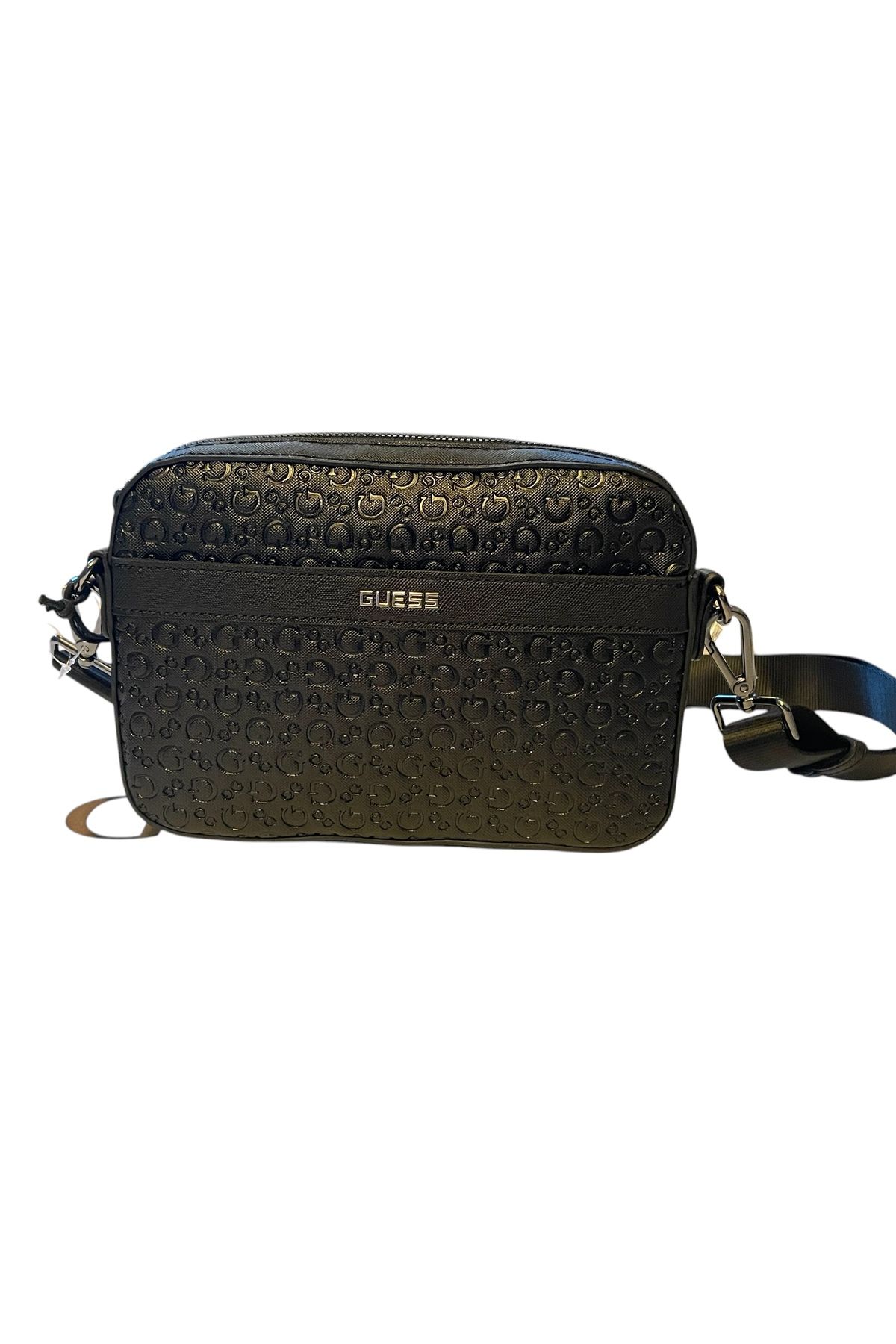 Guess-Shoulder Bag - Black - Patterned 1