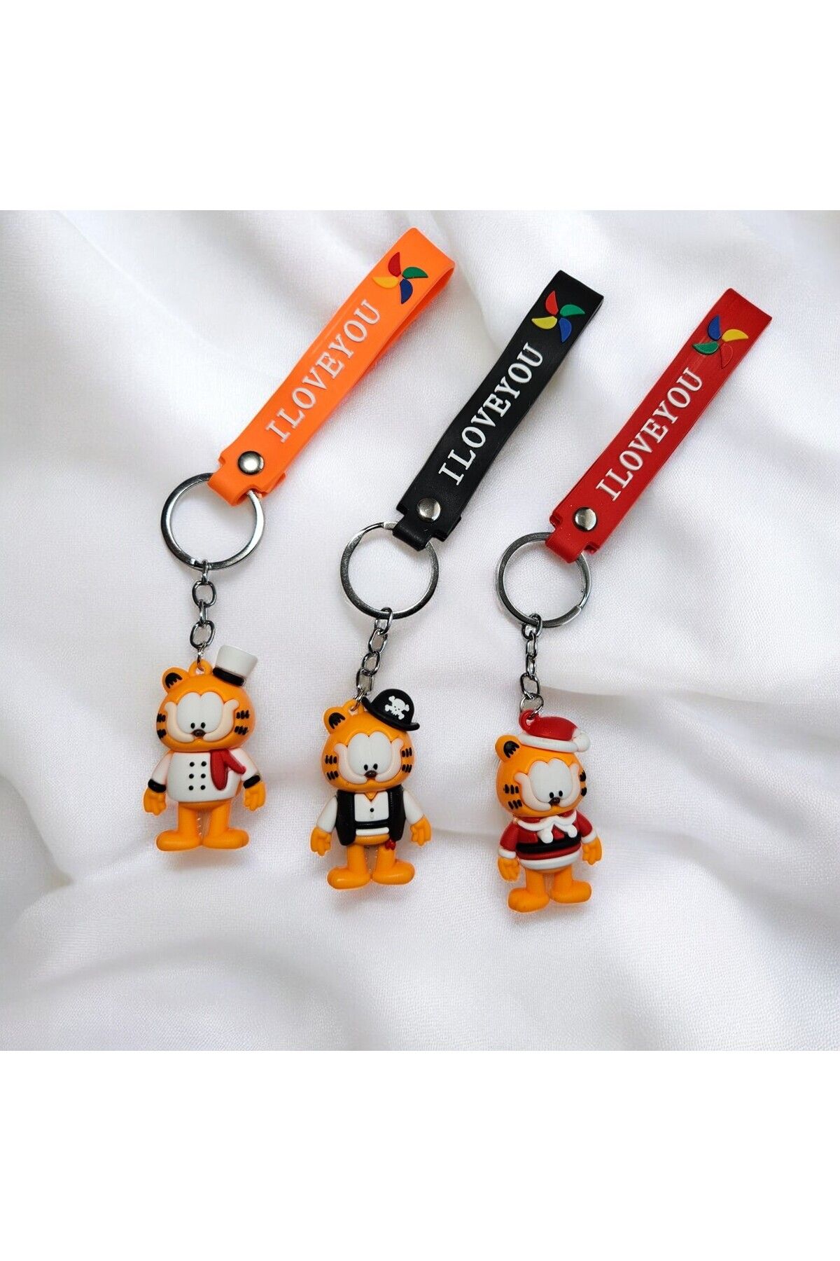 KEHVAN-Garfield Captain Cat 3D Keychain Toy and Bag Accessory 5