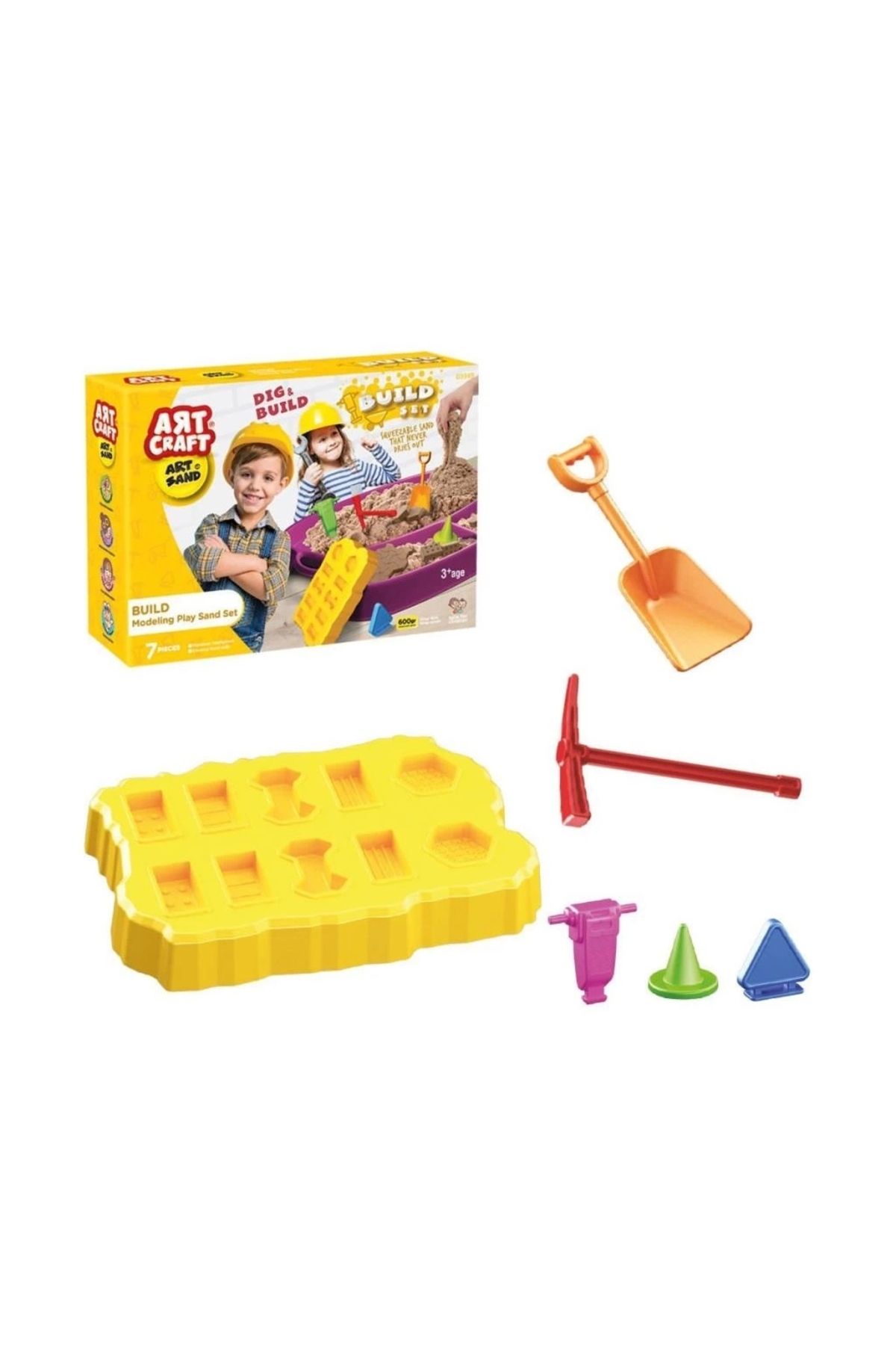 SYNOPE Çocuk 03949 Artsand İnşaat Kum Seti 600 gr -Fentoys