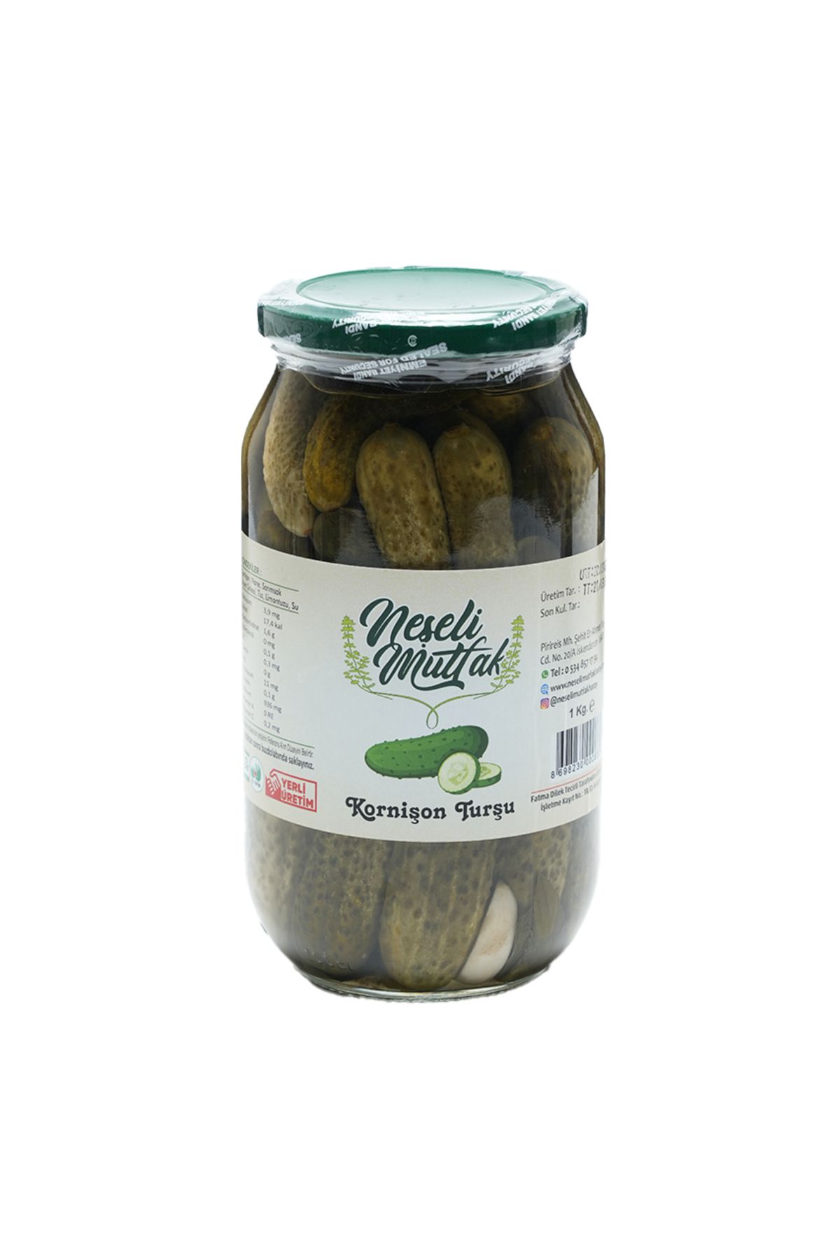 Neşeli Mutfak Kornişon Turşu ( Cam Kavanoz ) 1 Kg