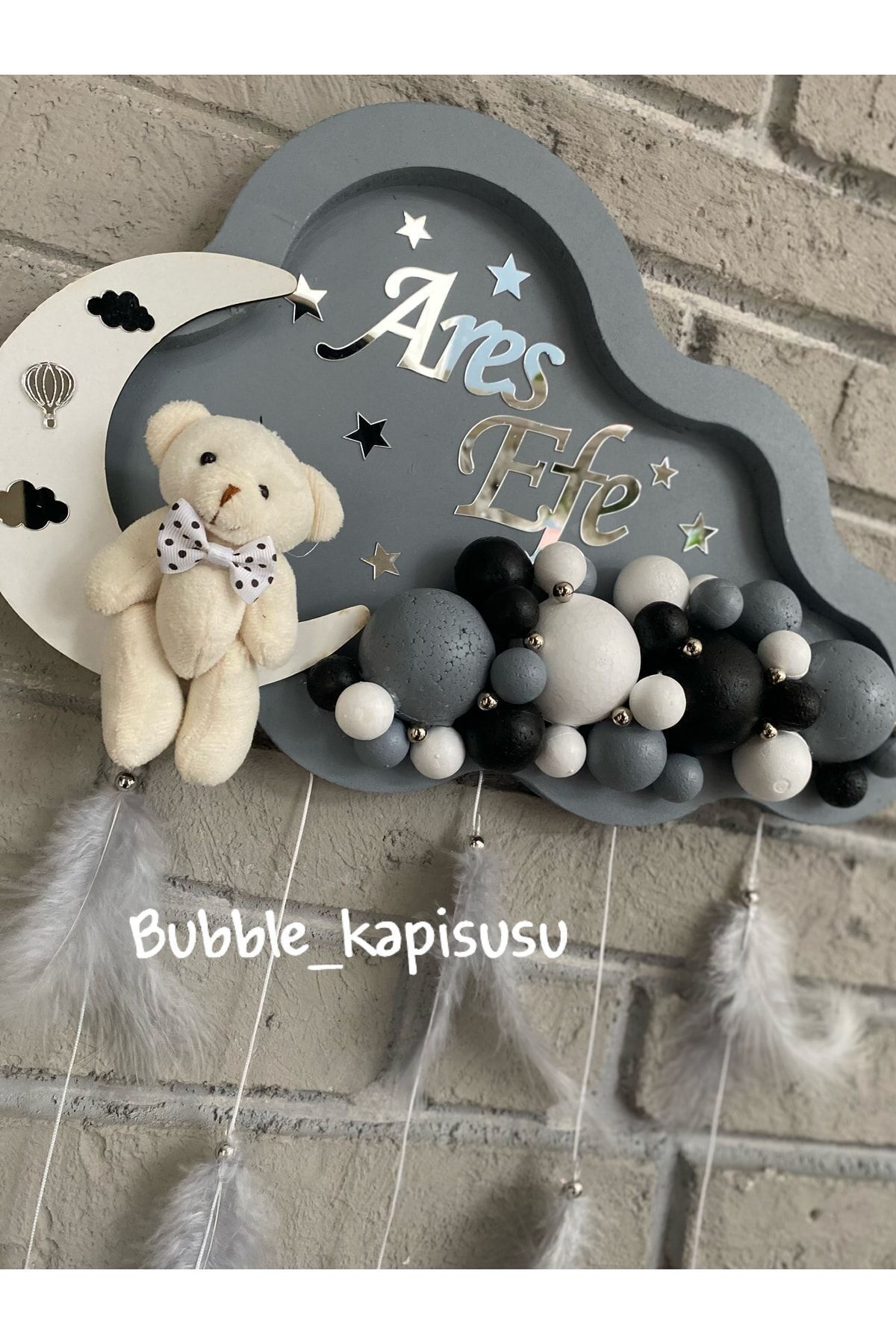 NeşeliAtölyem-Bubble Cloud Door Ornament 2