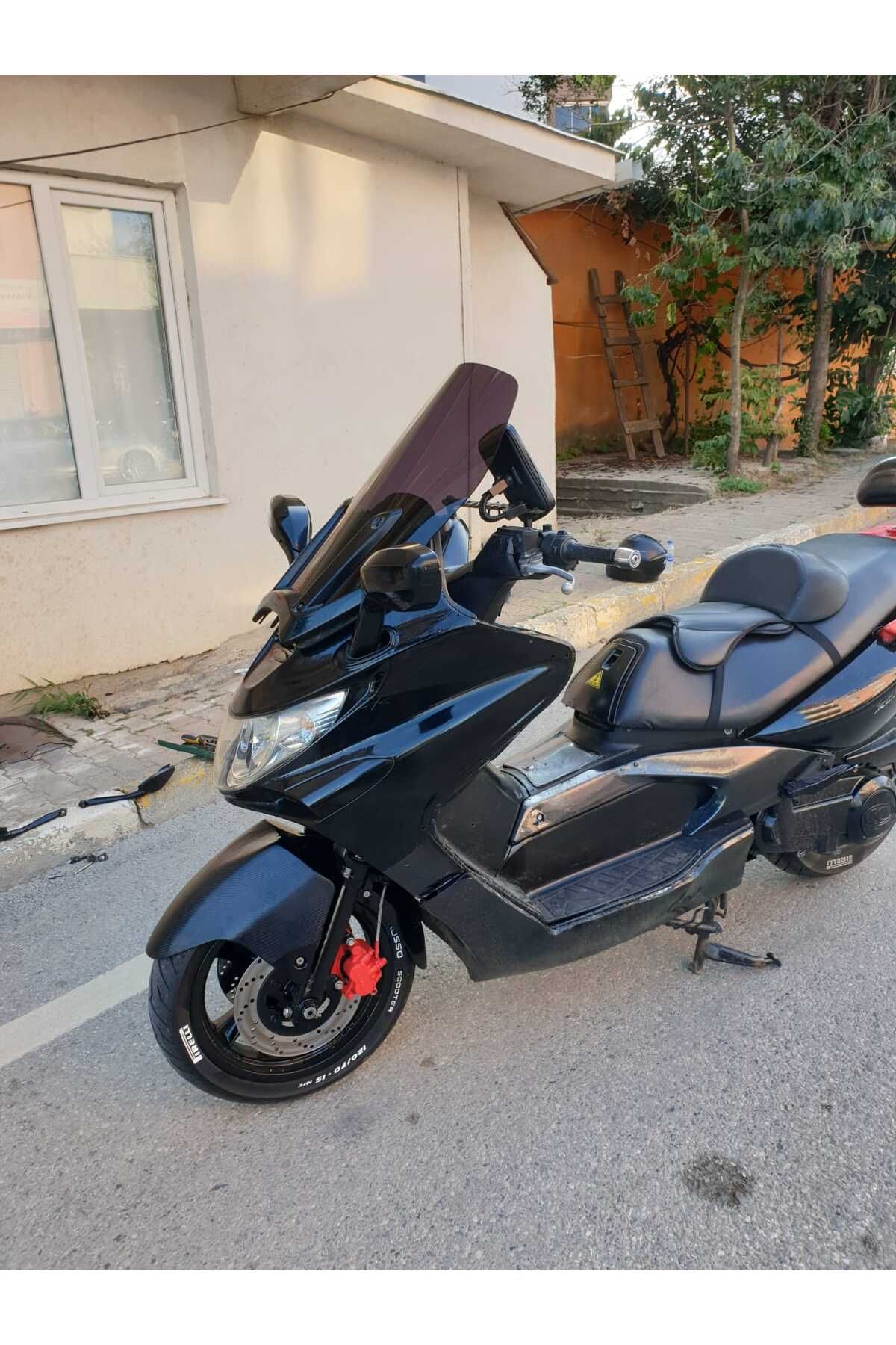 Kymco Xciting 250 500 İ Siperlik Ön Cam 2008 2012 Model 62cm Siyah Renkli 4mm
