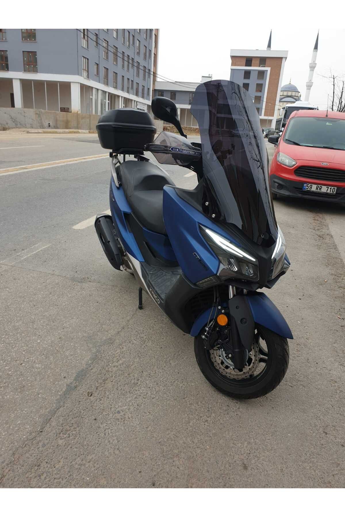 Kymco Xtown 250 İ Siperlik Ön Cam 2020 2025 Model 83cm Siyah Renkli 4mm UZUN CAM