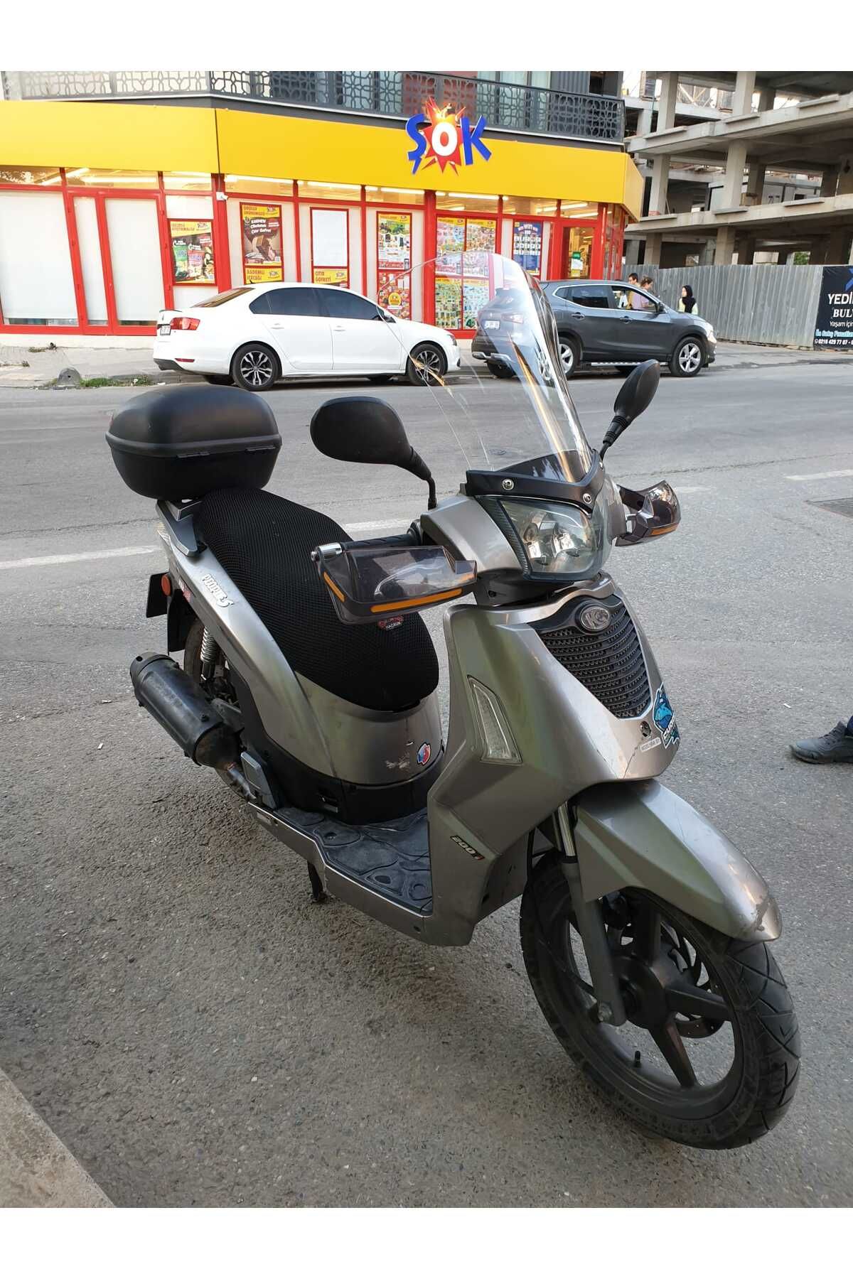 Kymco People S 200 Siperlik Ön Cam 2011 Model 48cm Şeffaf Renkli 4mm UZUN CAM