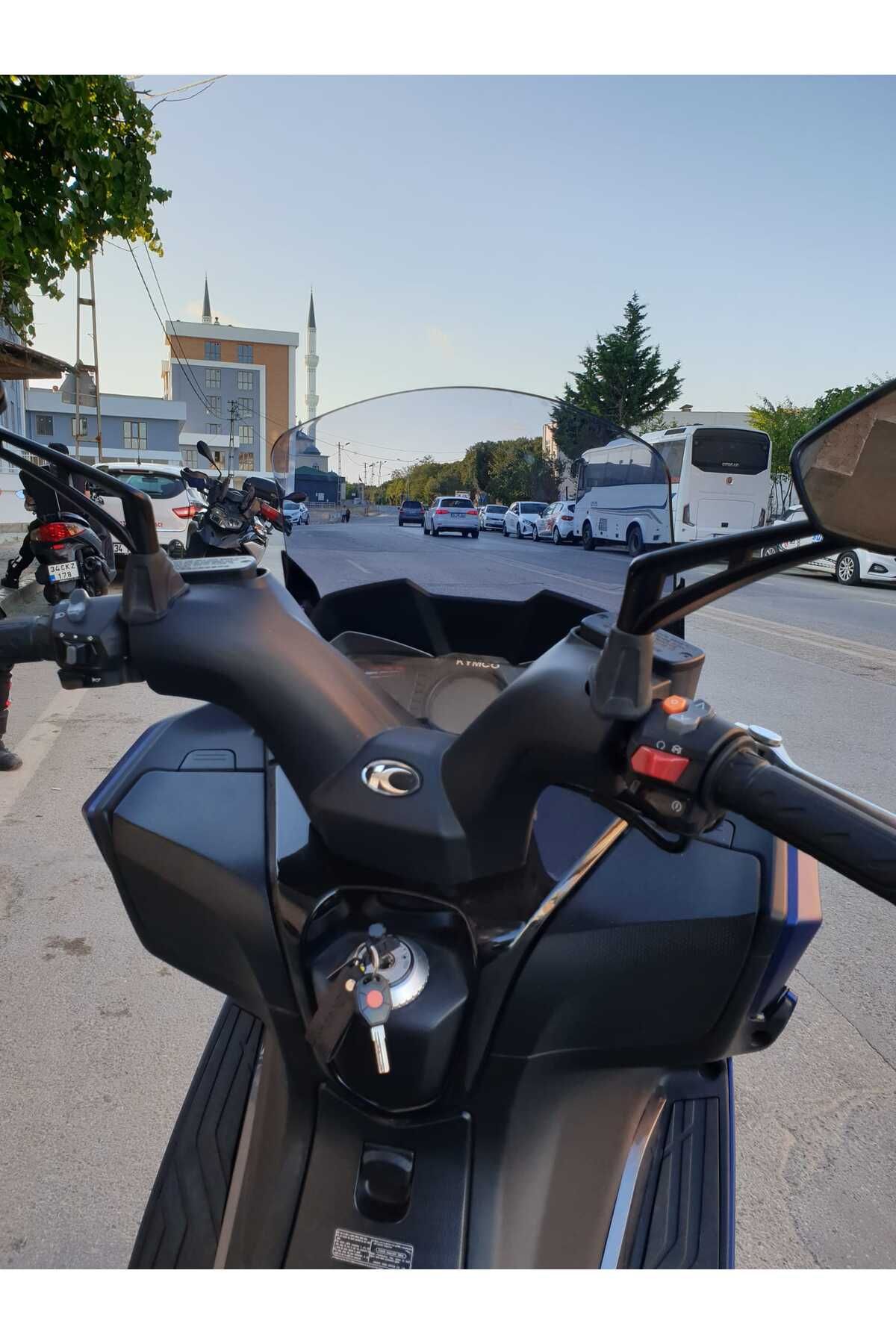 Kymco Downtown 250i Siperlik Ön Cam 2016 2025 Model 61cm Füme Renkli 4mm