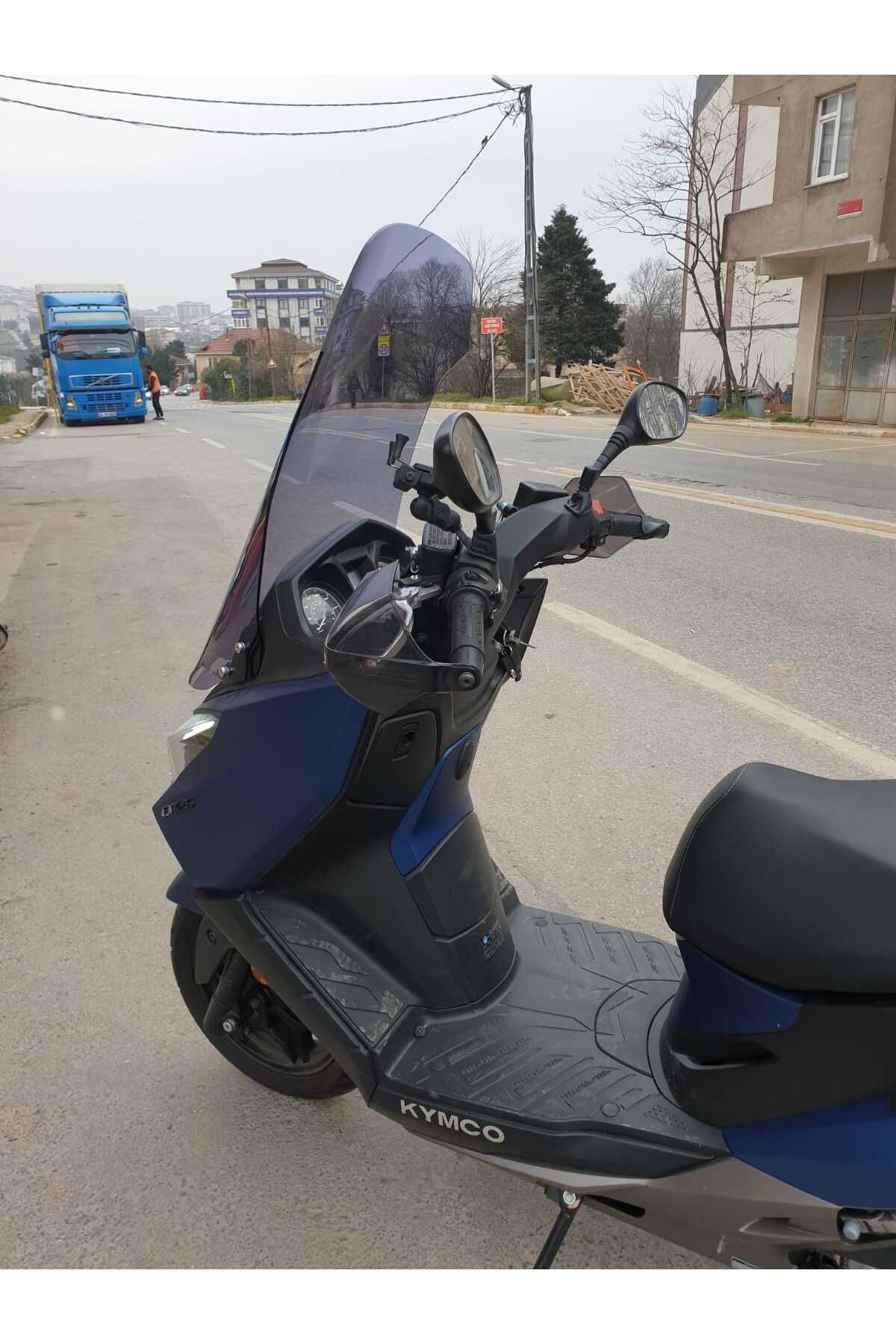 Kymco Xtown 250 İ Siperlik Ön Cam 2020 2025 Model 83cm Füme Renkli 4mm UZUN CAM