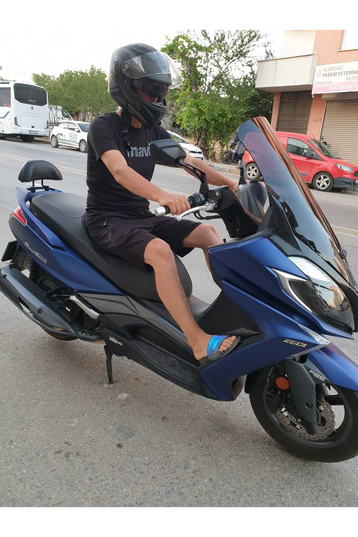 Kymco Downtown 250i Siperlik Ön Cam 2016 2025 Model 78cm Siyah Renkli 4mm UZUN CAM