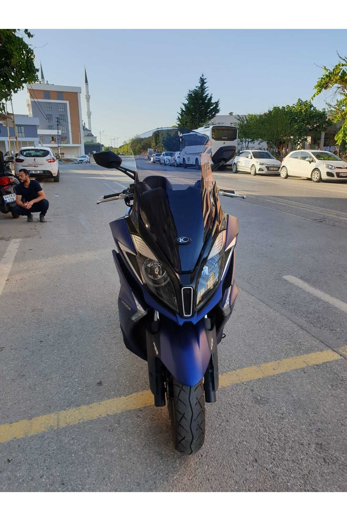 Kymco Downtown 250i Siperlik Ön Cam 2016 2025 Model 78cm Füme Renkli 4mm UZUN CAM