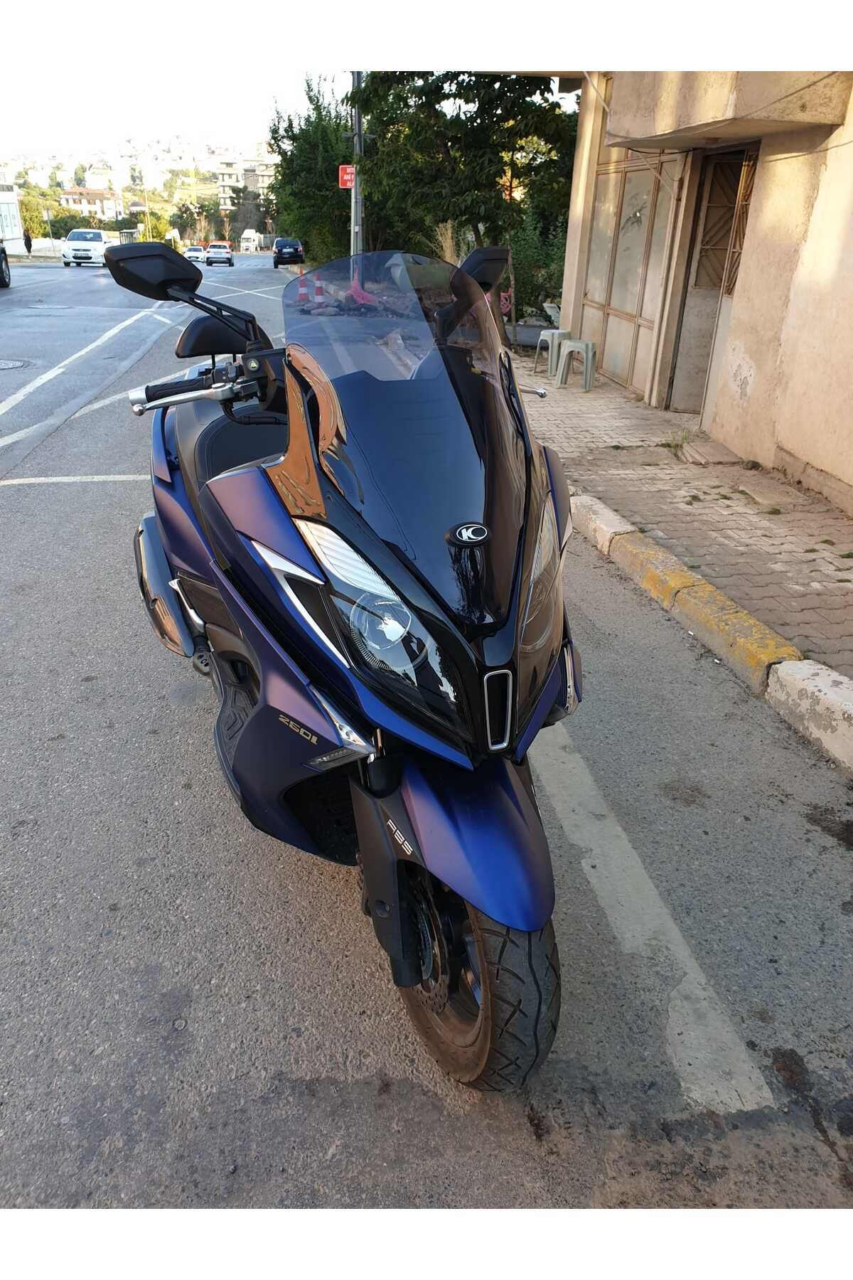 Kymco Downtown 250i Siperlik Ön Cam 2016 2025 Model 61cm Füme Renkli 4mm