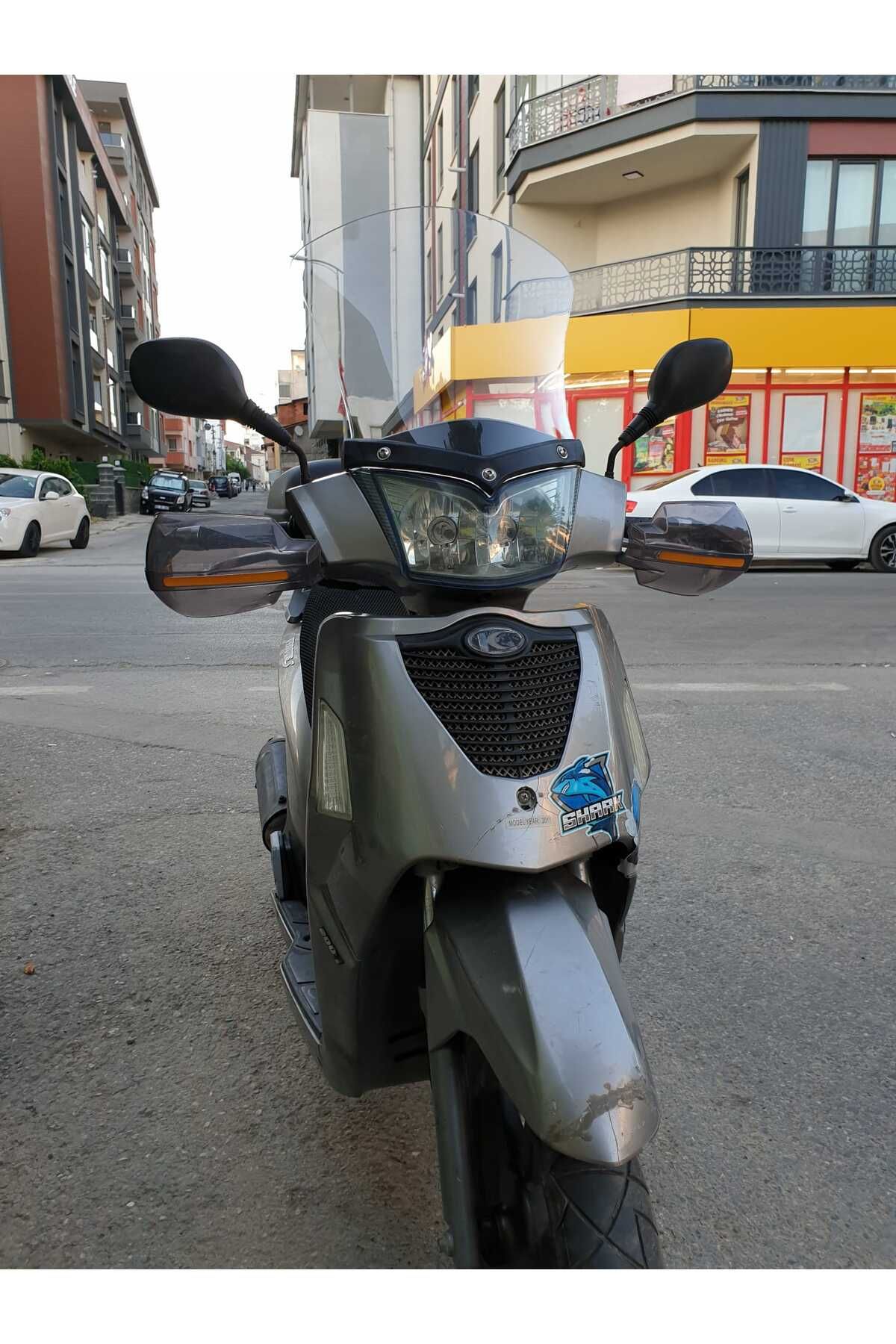Kymco People S 200 Siperlik Ön Cam 2011 Model 48cm Şeffaf Renkli 4mm UZUN CAM