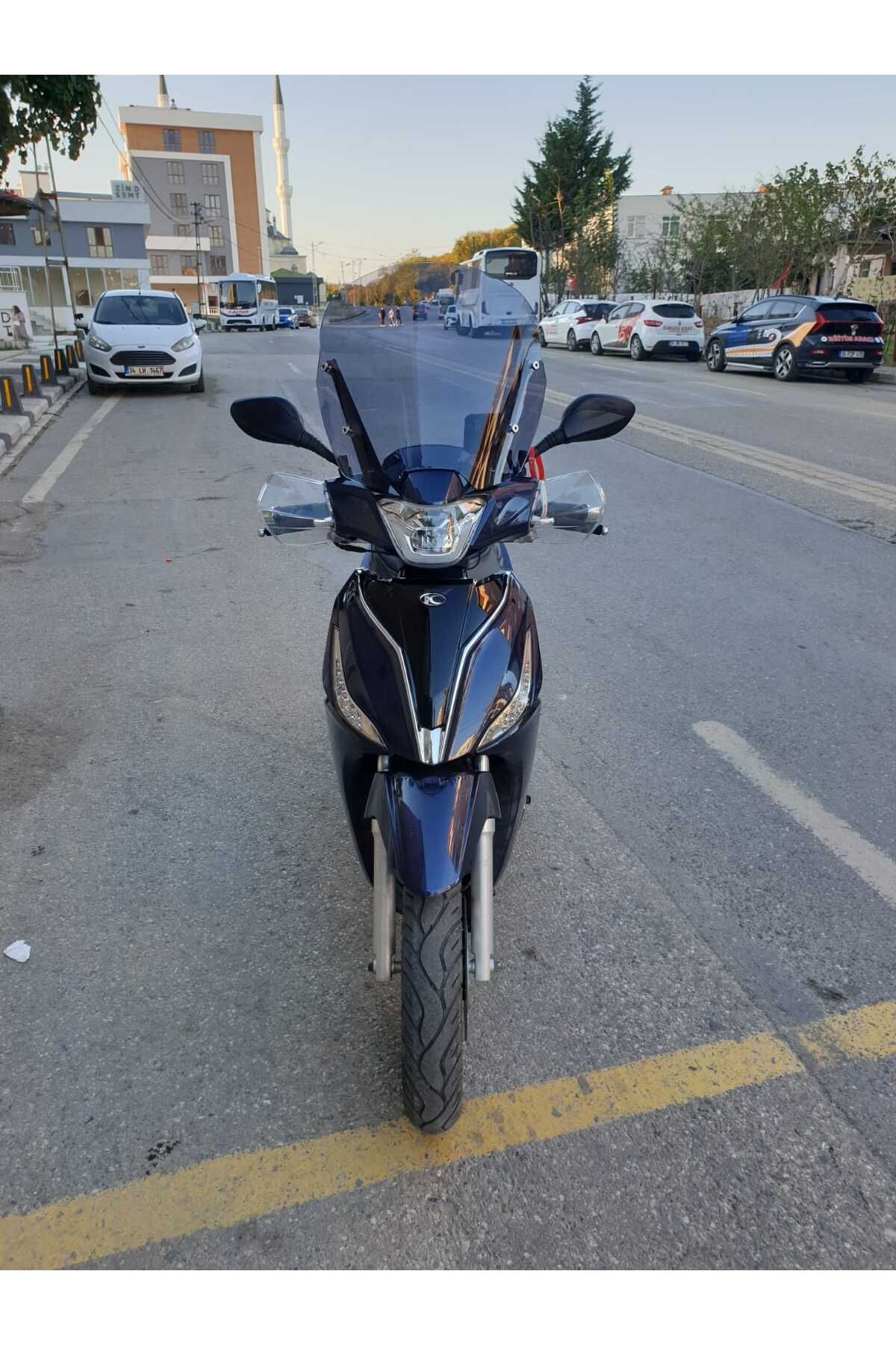 Kymco People S 200 Siperlik Ön Cam 2020 2025 Model 38cm Füme Renkli 4mm KISA SPOR CAM