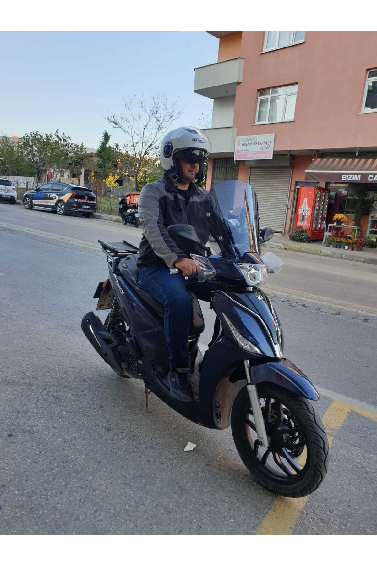 Kymco People S 200 Siperlik Ön Cam 2020 2025 Model 38cm Füme Renkli 4mm KISA SPOR CAM