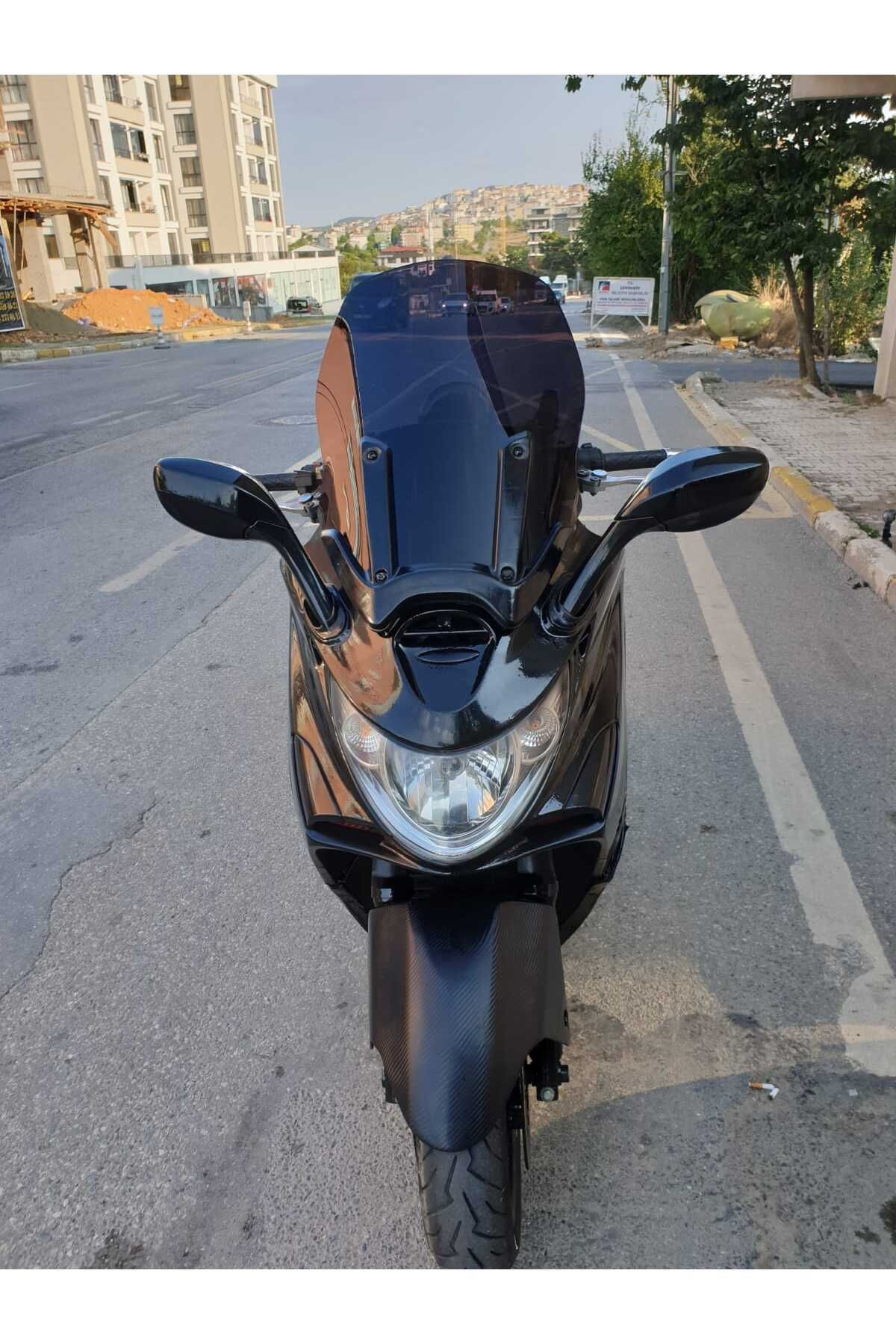 Kymco Xciting 250 500 İ Siperlik Ön Cam 2008 2012 Model 62cm Siyah Renkli 4mm