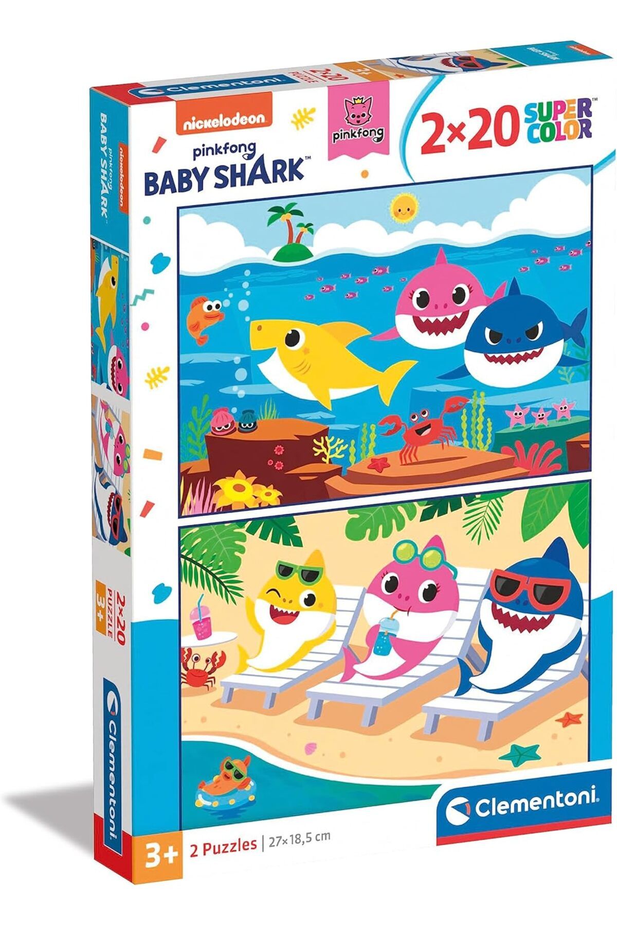 STOREMAX gelalpzr - 2x20 Parça Puzzle - Baby Shark aynet 1109110