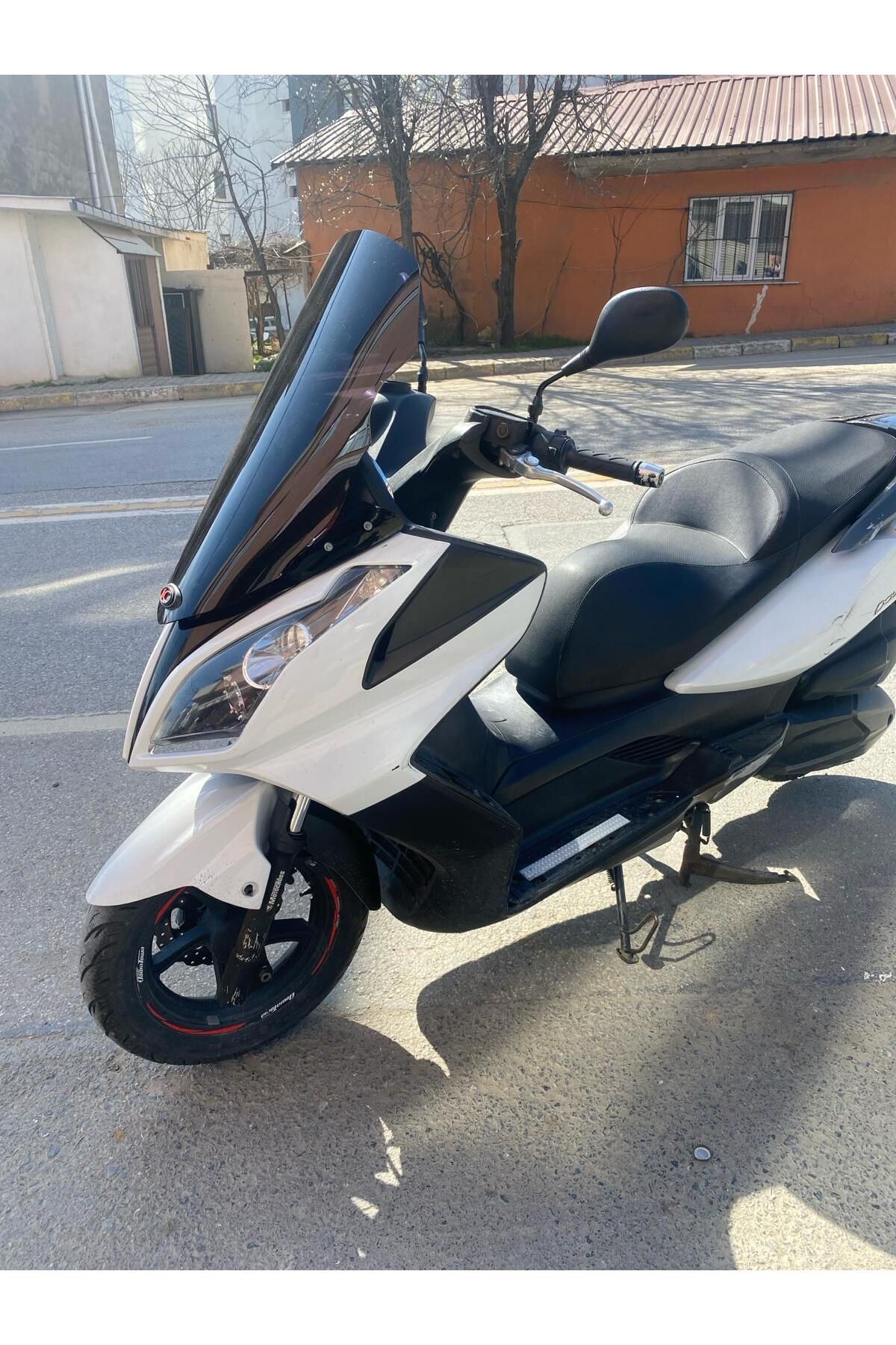 Kymco Downtown  200 300 Siperlik Ön Cam 2011 2015 Model 78cm Siyah Renkli 4mm UZUN CAM