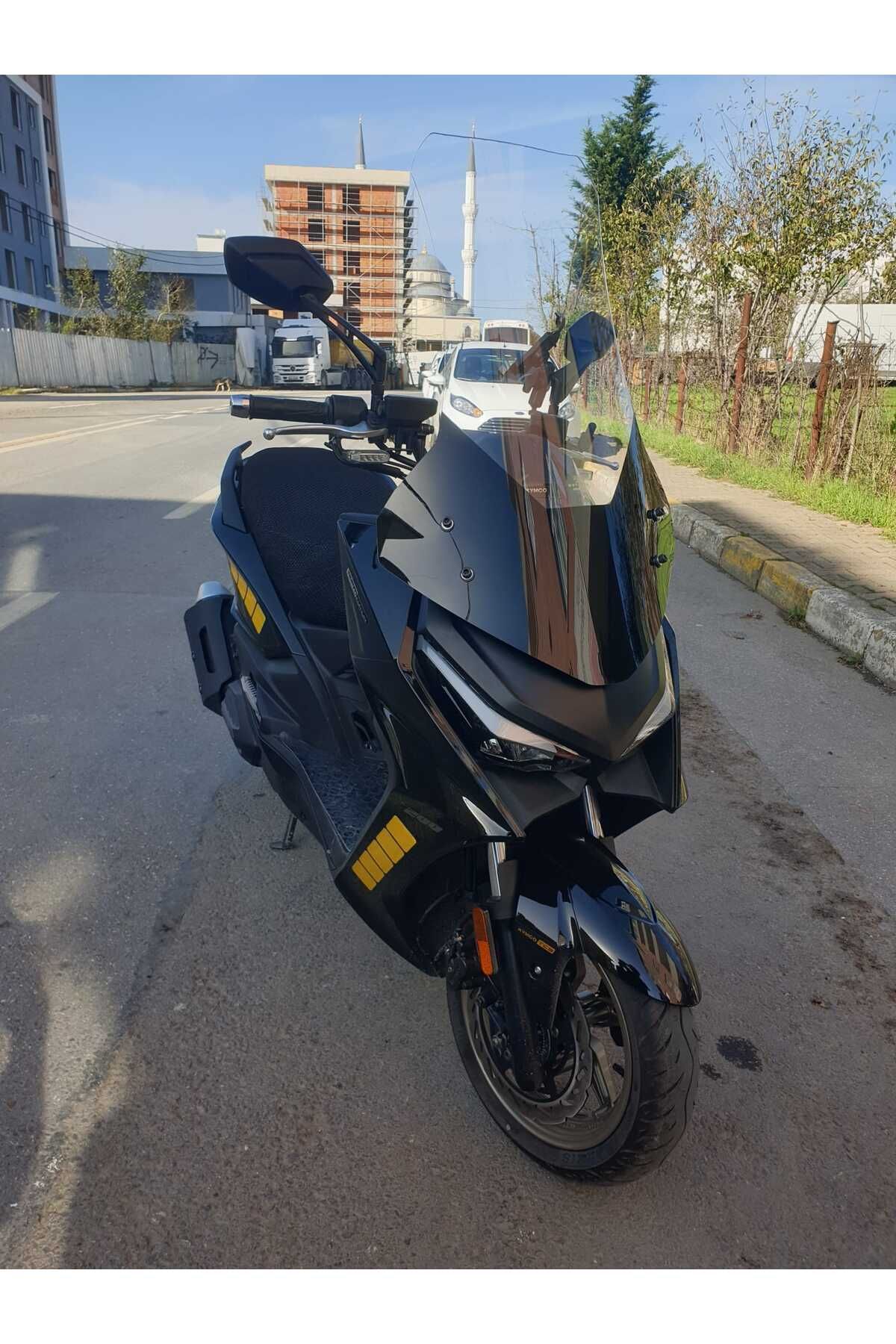 Kymco Krv 200 Siperlik Ön Cam 2022-2025 Model 75cm Şeffaf Renkli 4mm UZUN CAM