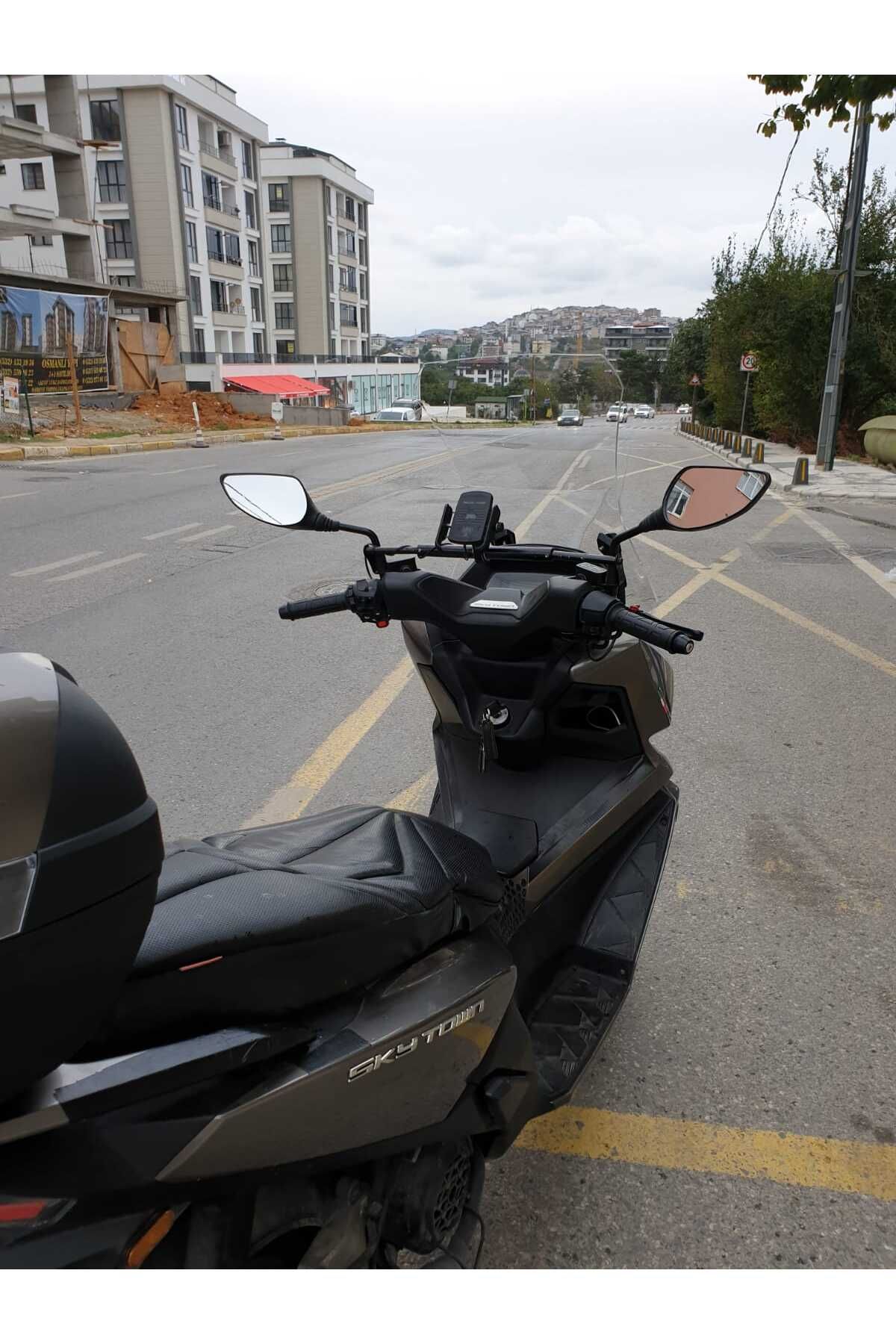 kymco Skytown 125 Siperlik Ön Cam 2023-2025 Model 72cm Şeffaf Renkli 4mm UZUN CAM