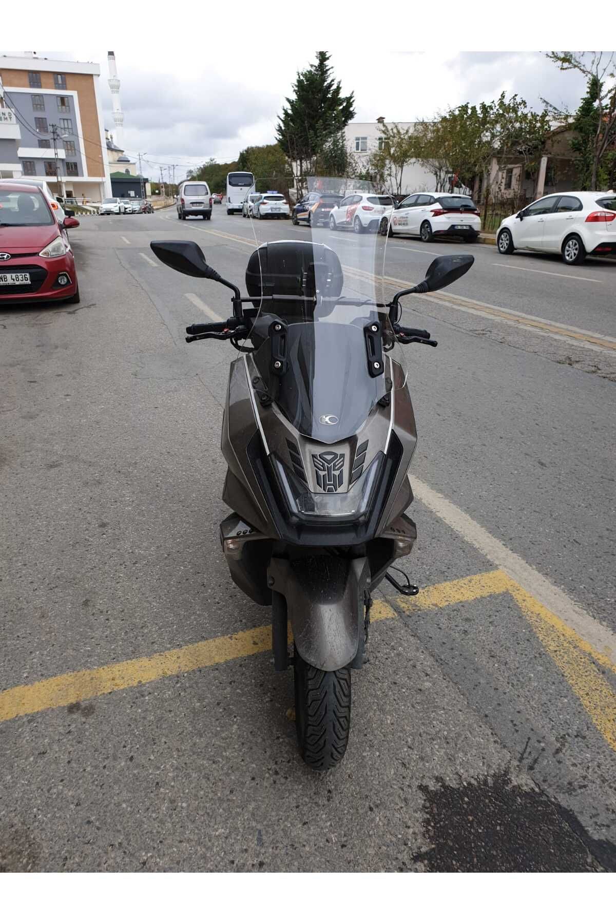 kymco Skytown 125 Siperlik Ön Cam 2023-2025 Model 72cm Şeffaf Renkli 4mm UZUN CAM