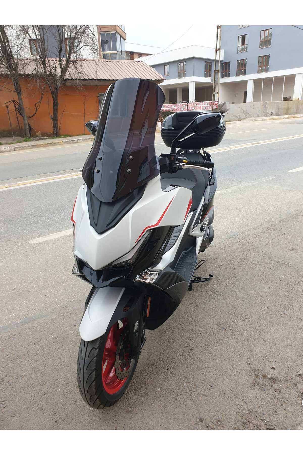 Kymco Xciting VS 400 Siperlik Ön Cam 2023-2025 Model 66cm Siyah Renkli 4mm