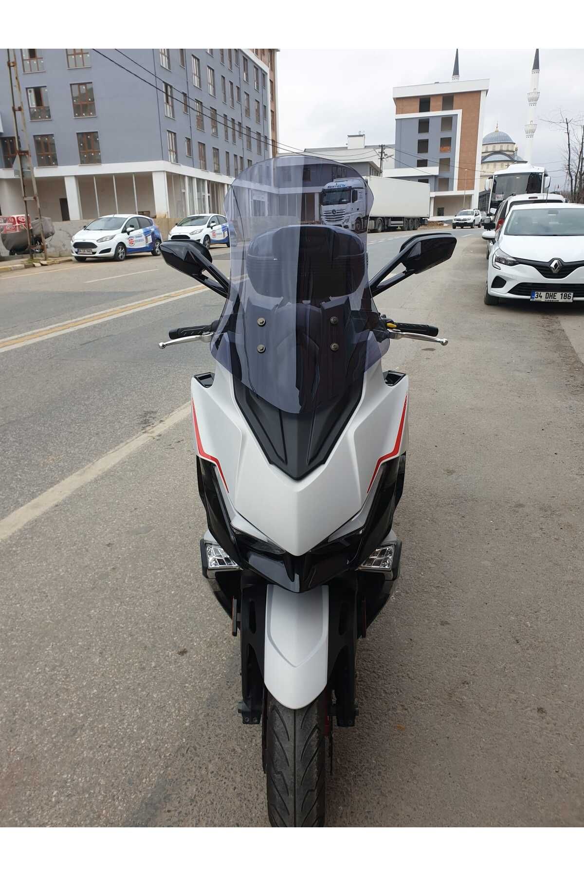 Kymco Xciting VS 400 Siperlik Ön Cam 2023-2025 Model 66cm Füme Renkli 4mm