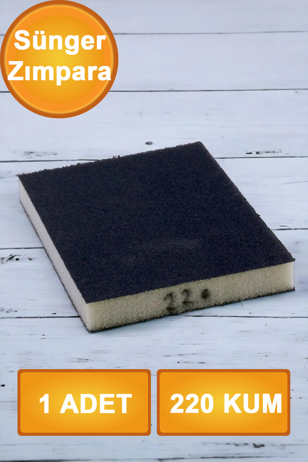 NUBLADO Sünger Zımpara Yassı 9.5 x 12.5 cm Takoz Blok Flex Taşlama Ahşap El Zımparası 220 kum 1 Adet.