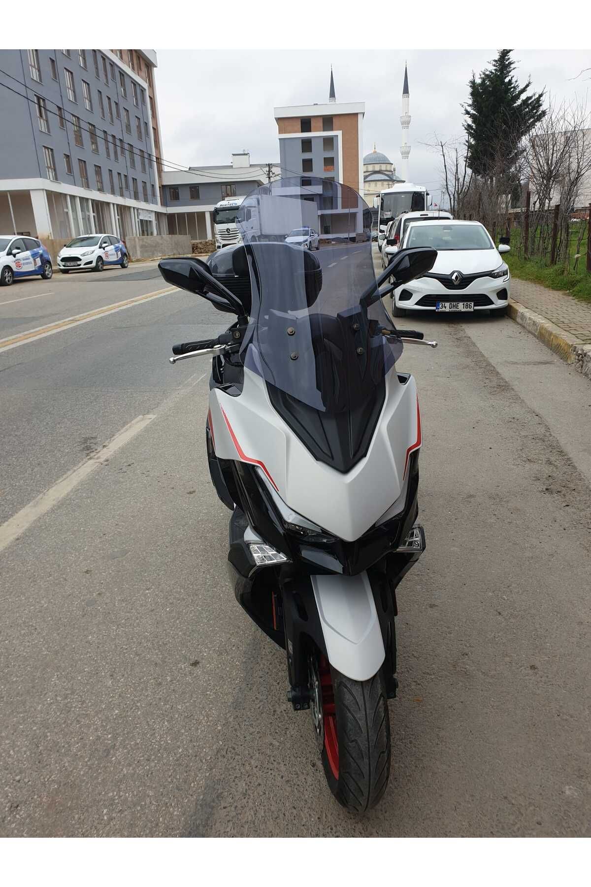 Kymco Xciting VS 400 Siperlik Ön Cam 2023-2025 Model 66cm Füme Renkli 4mm