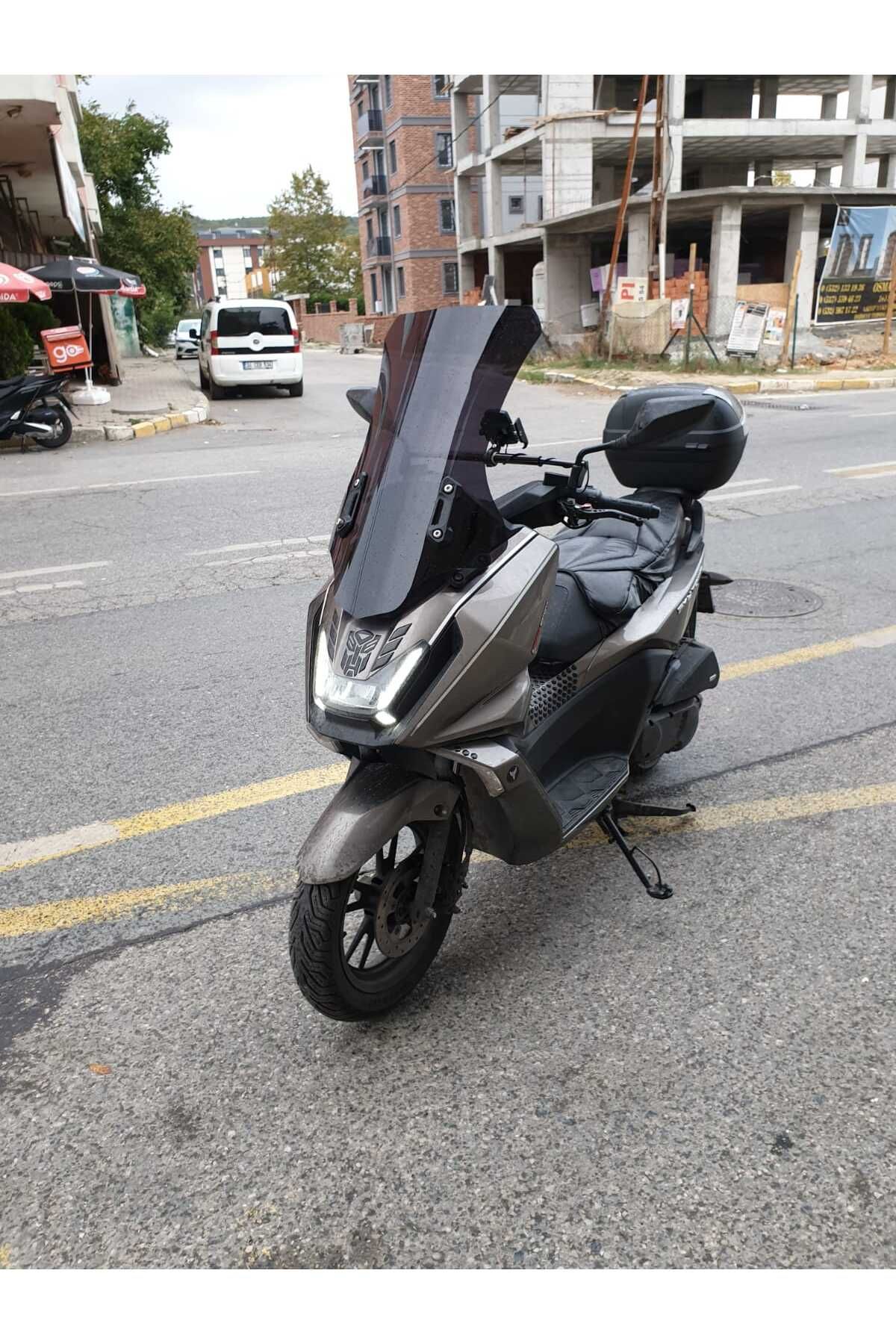 kymco Skytown 125 Siperlik Ön Cam 2023-2025 Model 72cm Siyah Renkli 4mm UZUN CAM