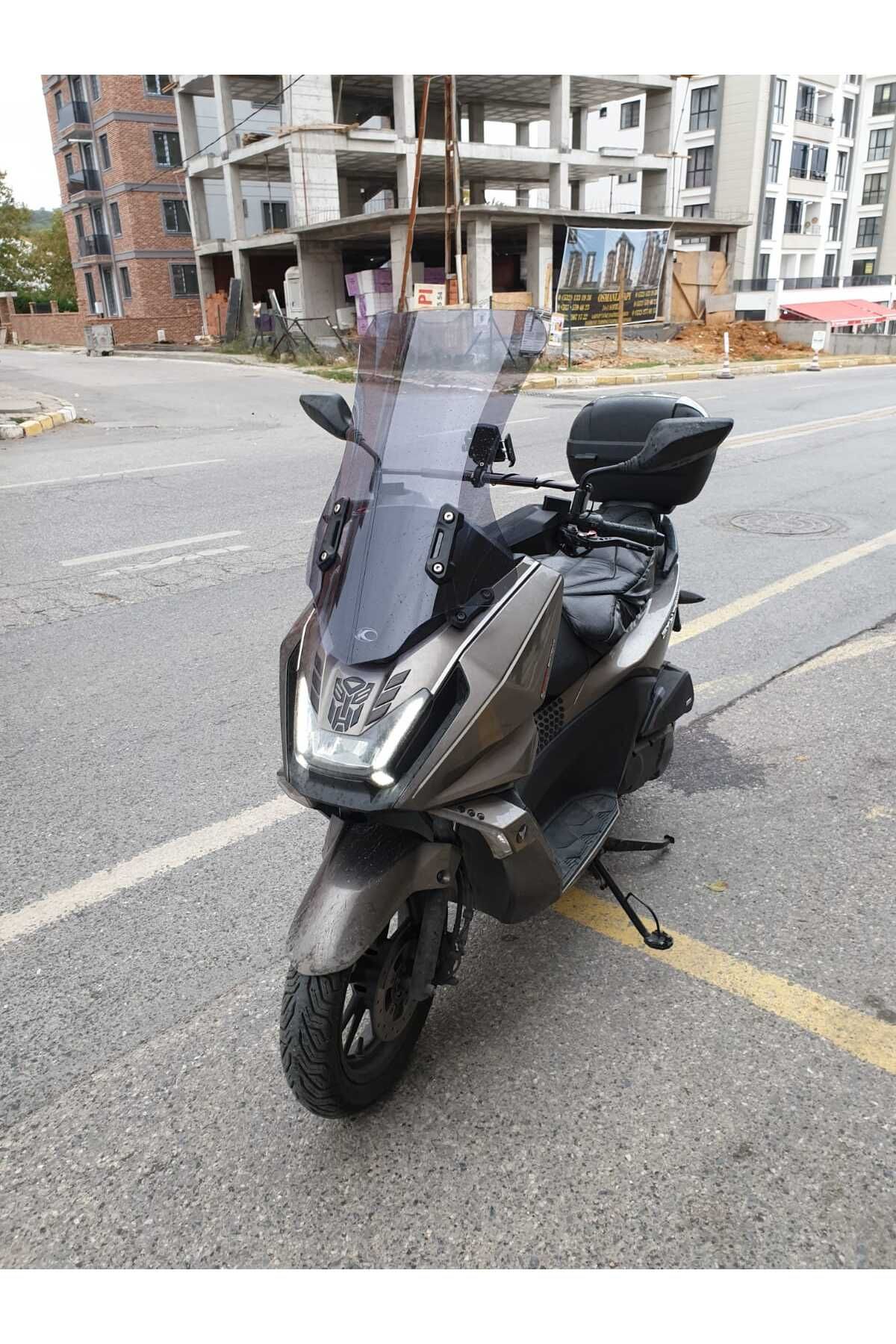 kymco Skytown 125 Siperlik Ön Cam 2023-2025 Model 72cm Füme Renkli 4mm UZUN CAM