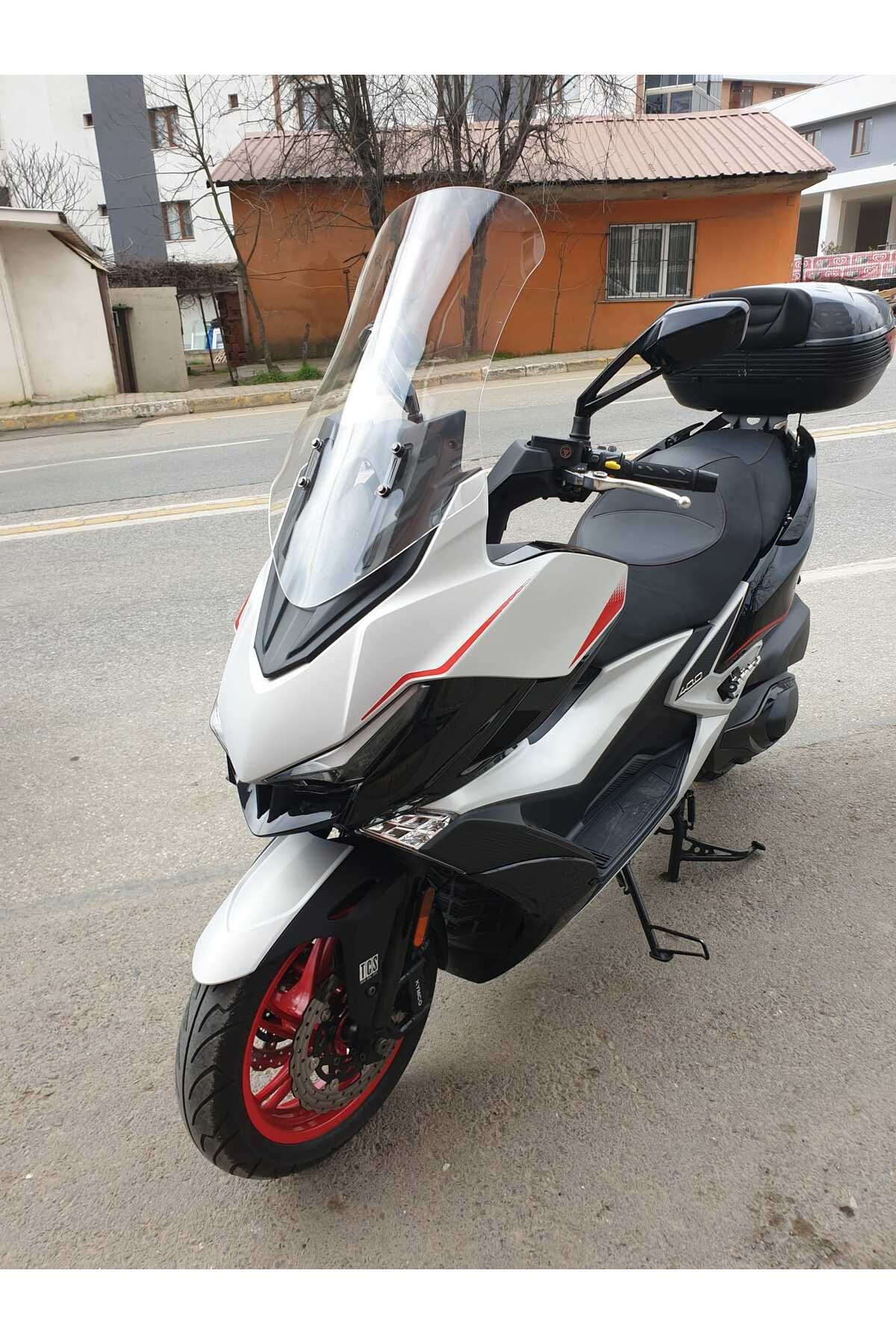 Kymco Xciting VS 400 Siperlik Ön Cam 2023-2025 Model 66cm Şeffaf Renkli 4mm